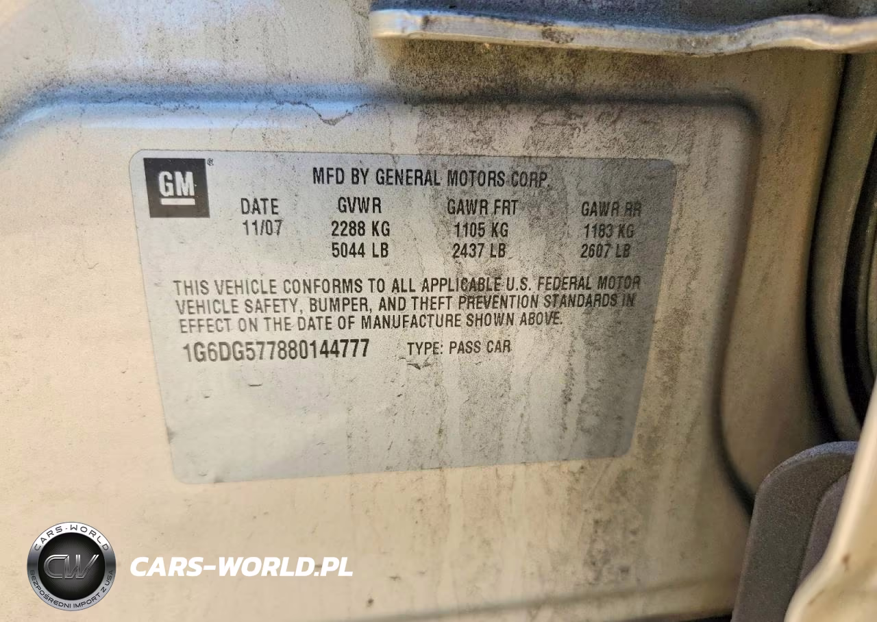 2008 Cadillac Cts VIN:1G6DG577880144777 - 12