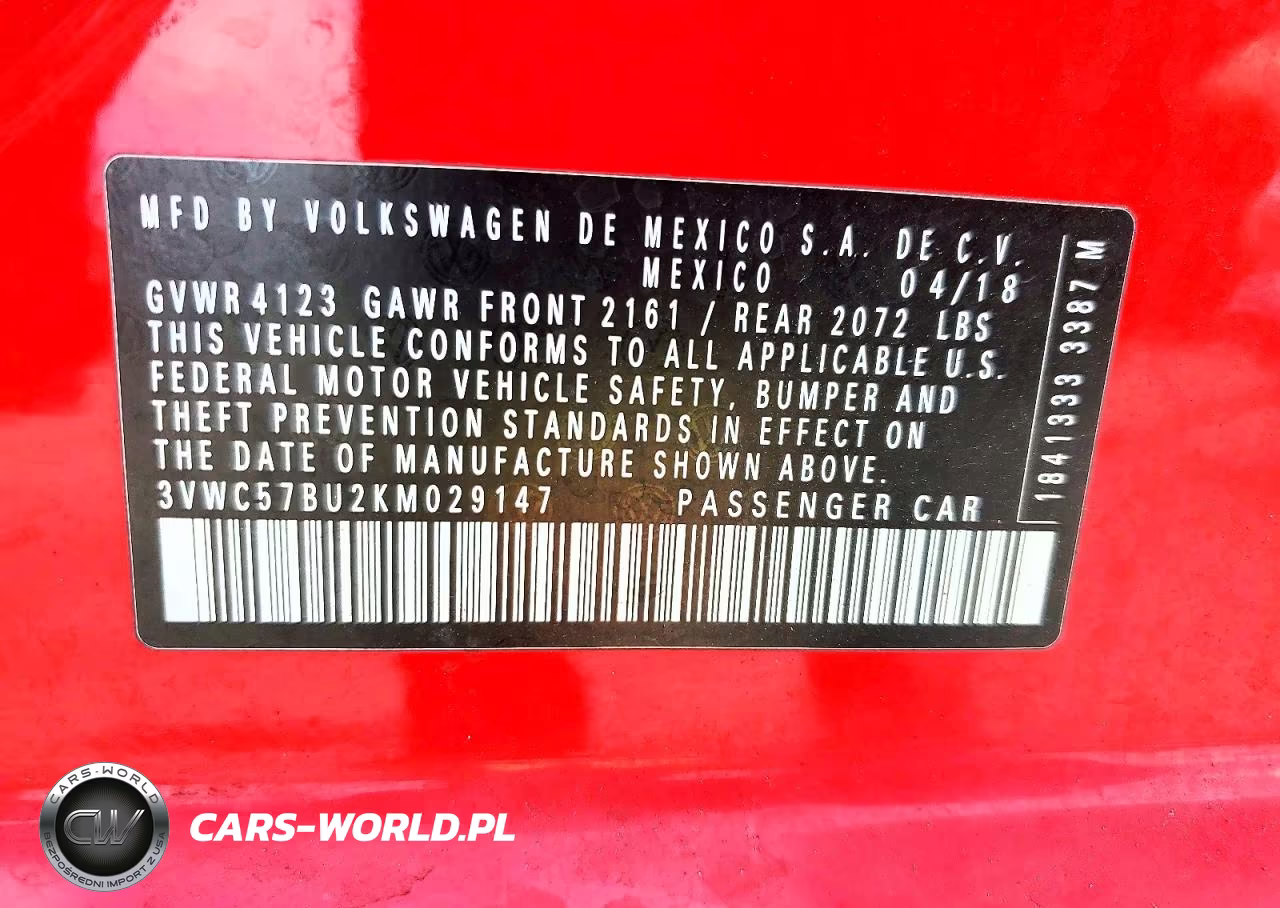 2019 Volkswagen Jetta S VIN:3VWC57BU2KM029147 - 12