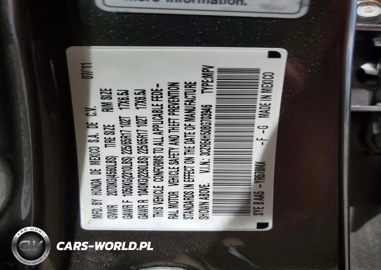 2011 Honda Cr-V Ex VIN:3CZRE4H50BG703946 - 13