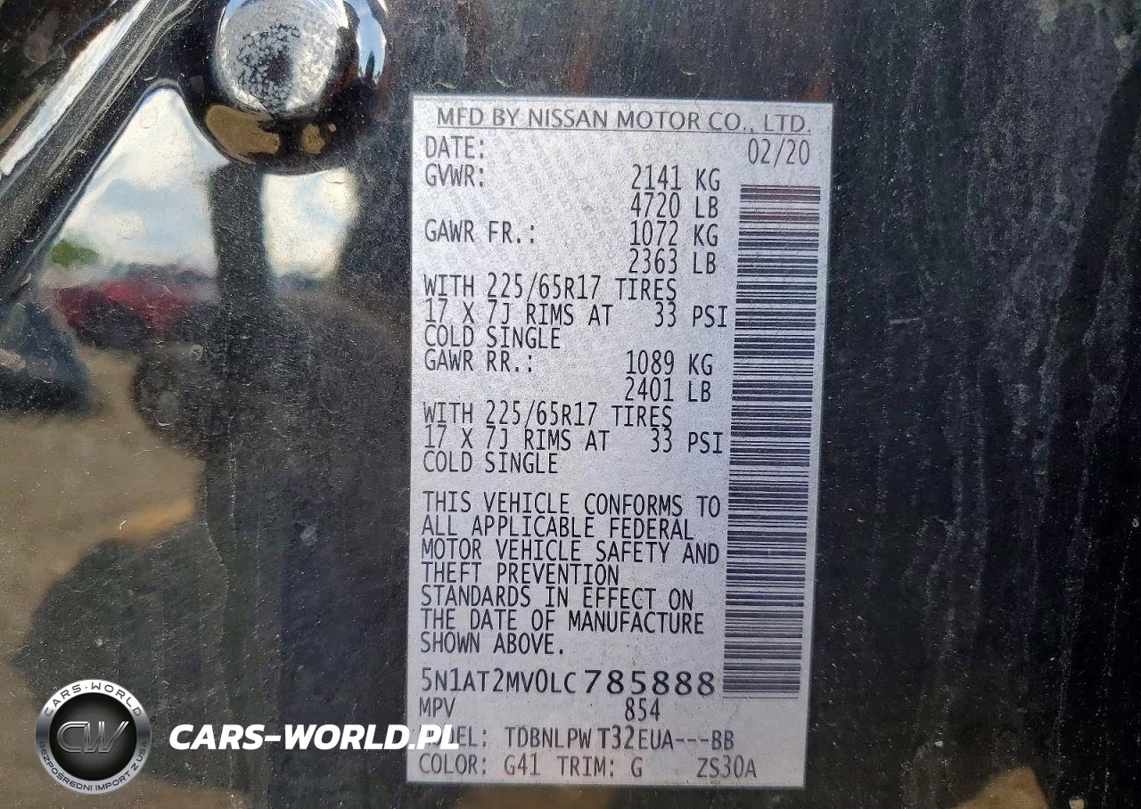 2020 Nissan Rogue S VIN:5N1AT2MV0LC785888 - 13