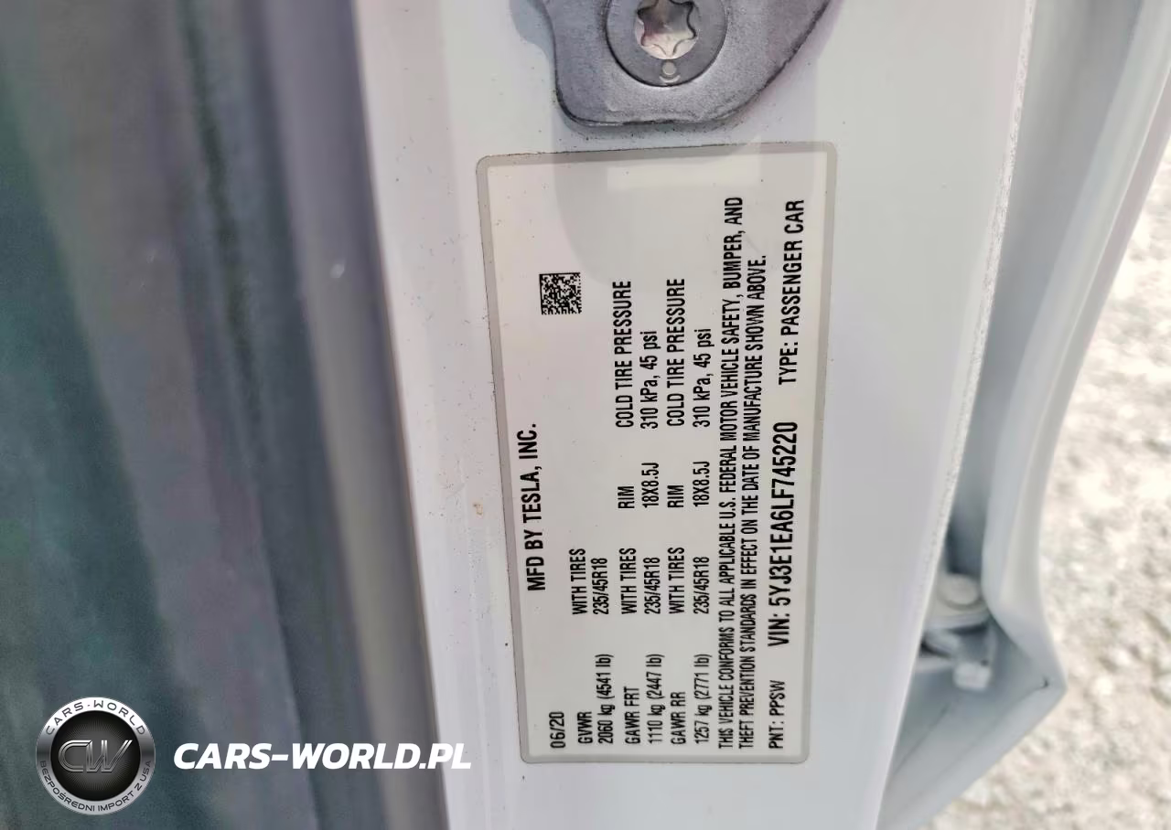 2020 Tesla Model 3 VIN:5YJ3E1EA6LF745220 - 12