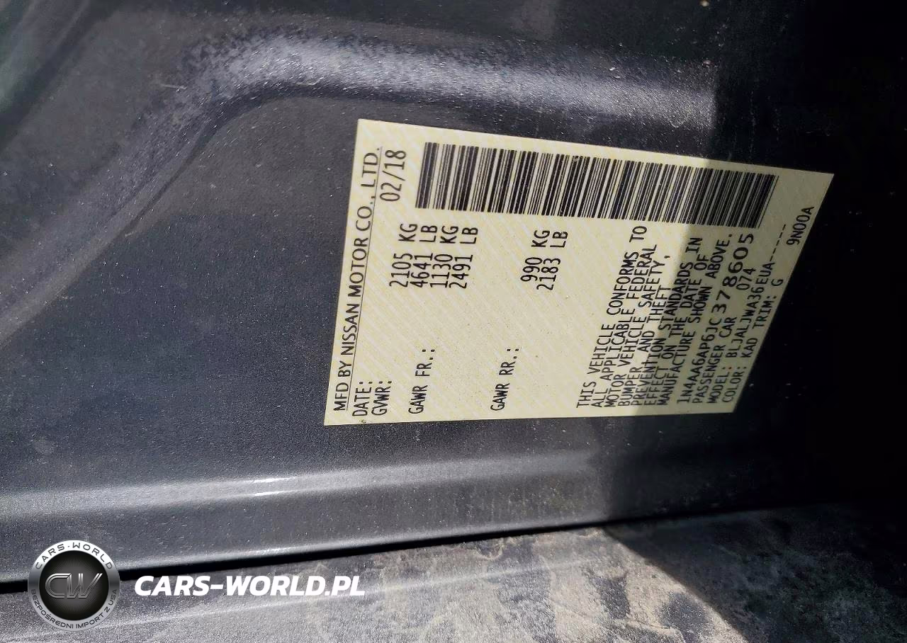 2018 Nissan Maxima 3.5 Sv VIN:1N4AA6AP6JC378605 - 13