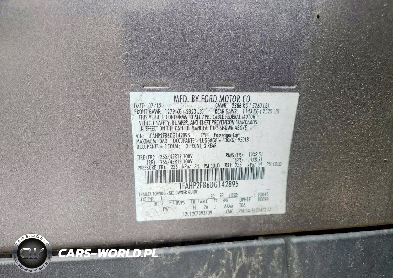 2013 Ford Taurus Limited VIN:1FAHP2F86DG142895 - 13