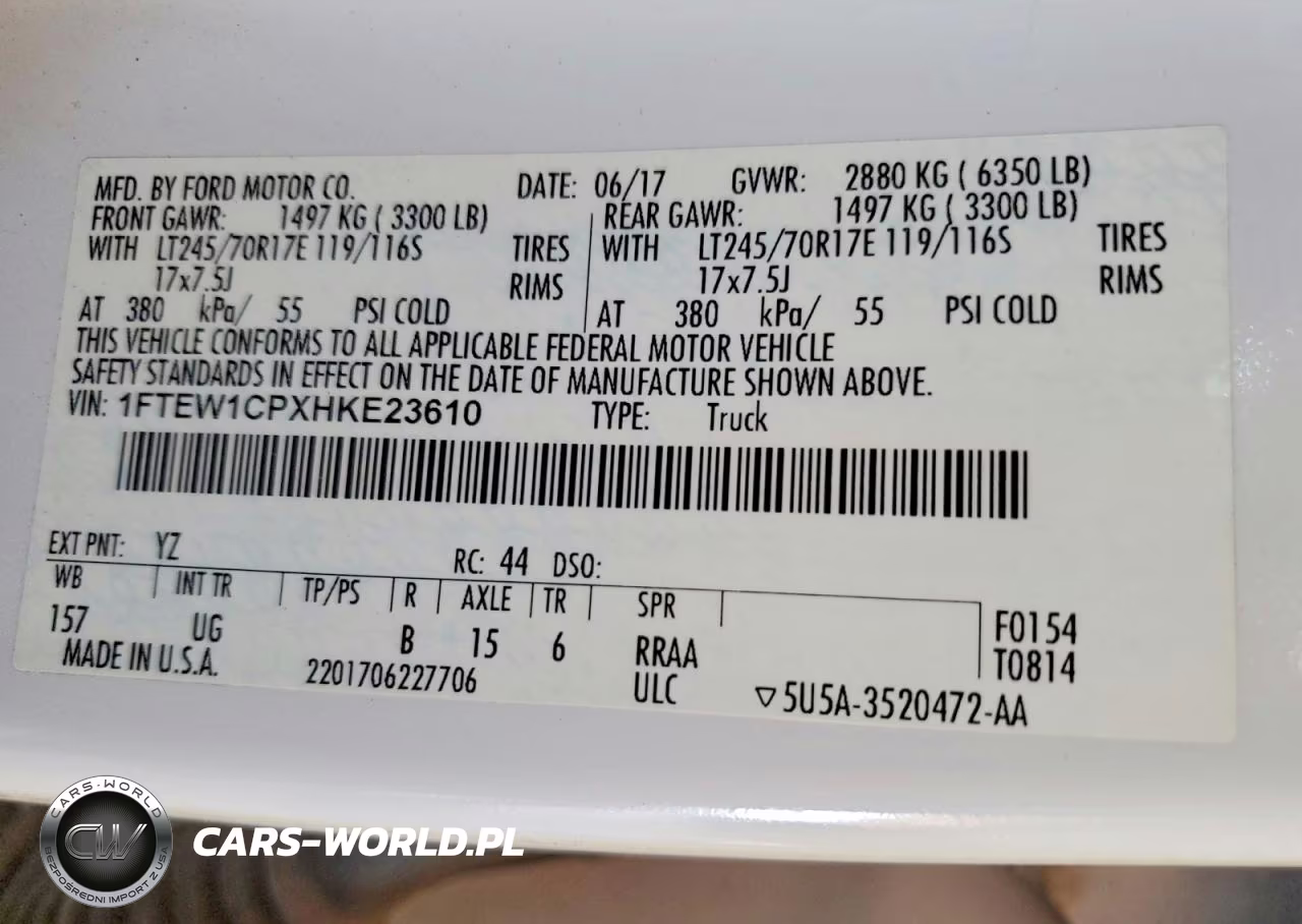 2017 Ford F150 Supercrew VIN:1FTEW1CPXHKE23610 - 12