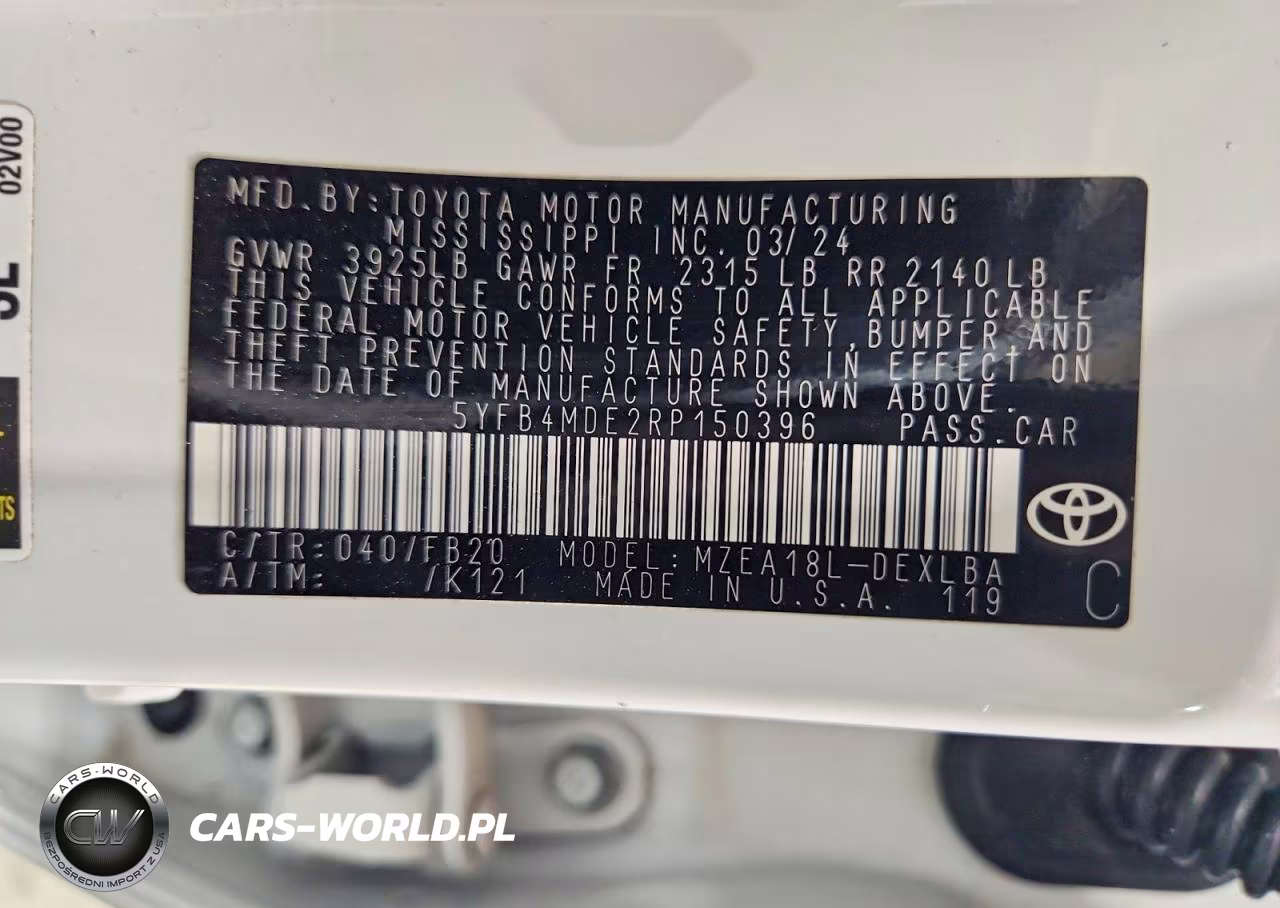 2024 Toyota Corolla Le VIN:5YFB4MDE2RP150396 - 13