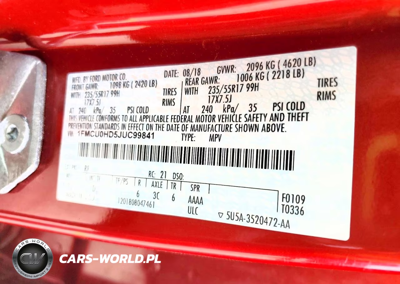 2018 Ford Escape Sel VIN:1FMCU0HD5JUC99841 - 13