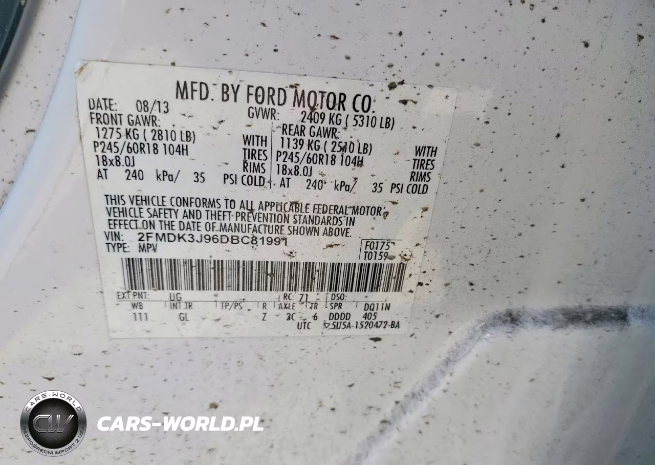 2013 Ford Edge Sel VIN:2FMDK3J96DBC81991 - 13