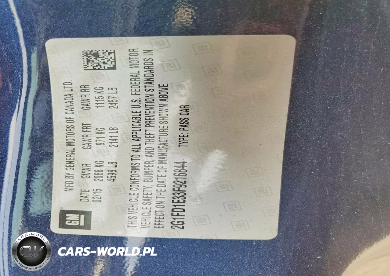 2015 Chevrolet Camaro Lt VIN:2G1FD1E33F9216844 - 12