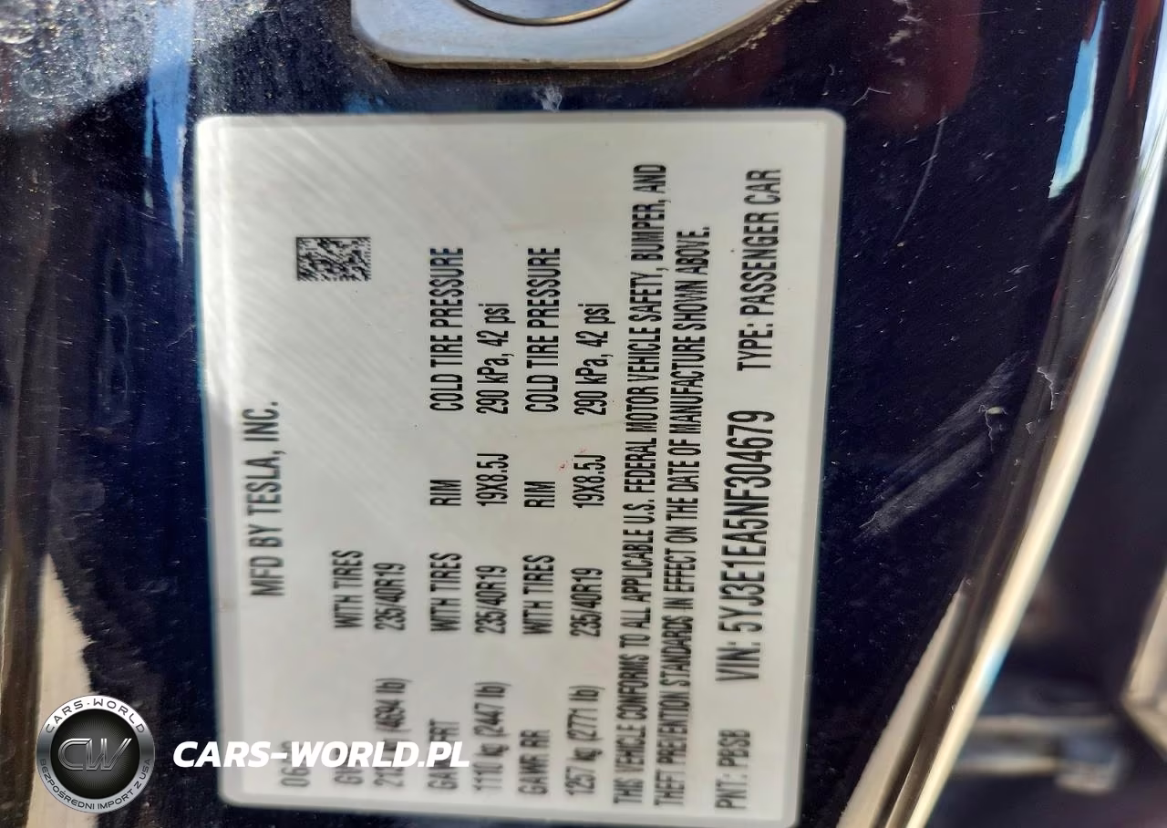 2022 Tesla Model 3 VIN:5YJ3E1EA5NF304679 - 12