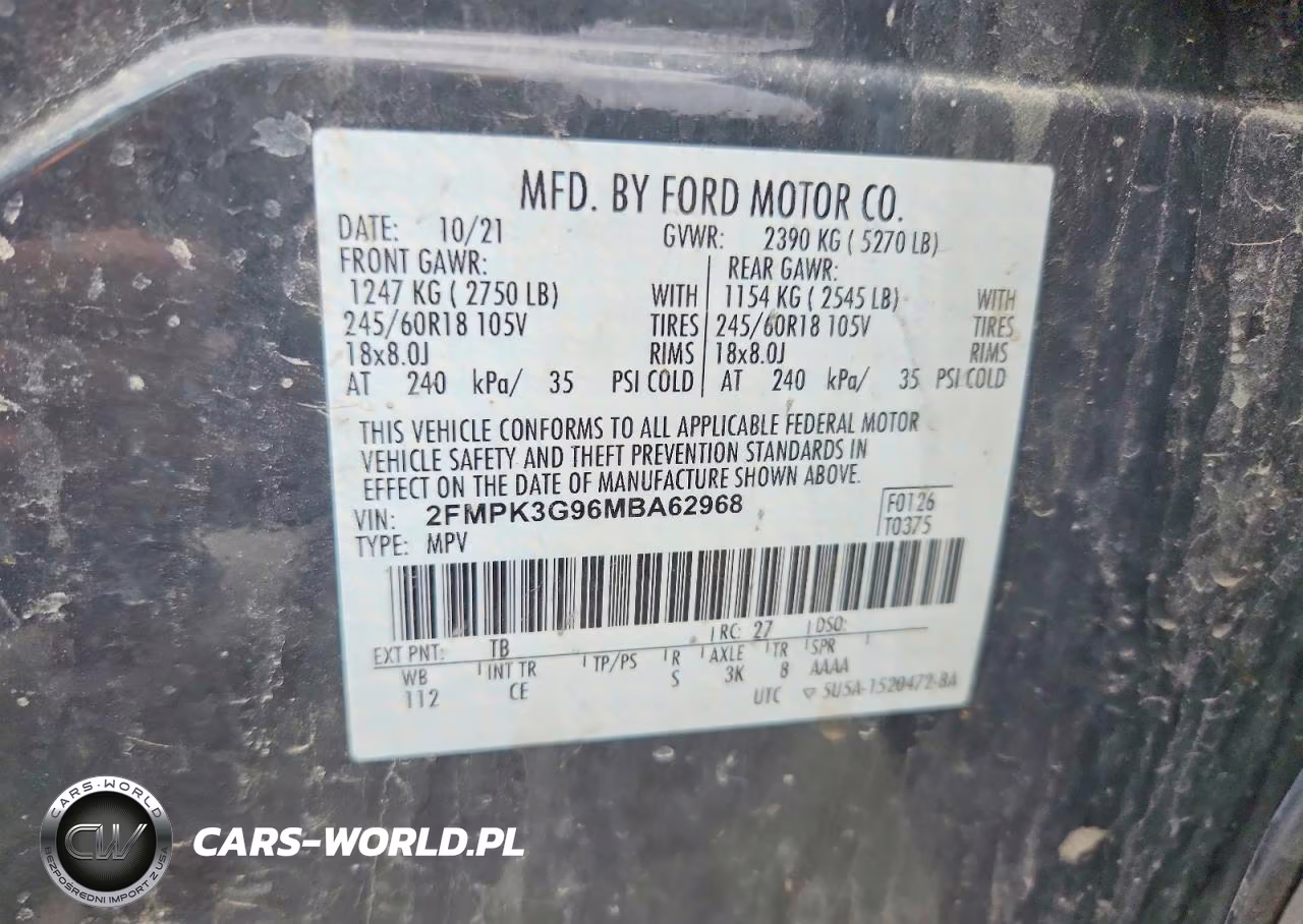 2021 Ford Edge Se VIN:2FMPK3G96MBA62968 - 12