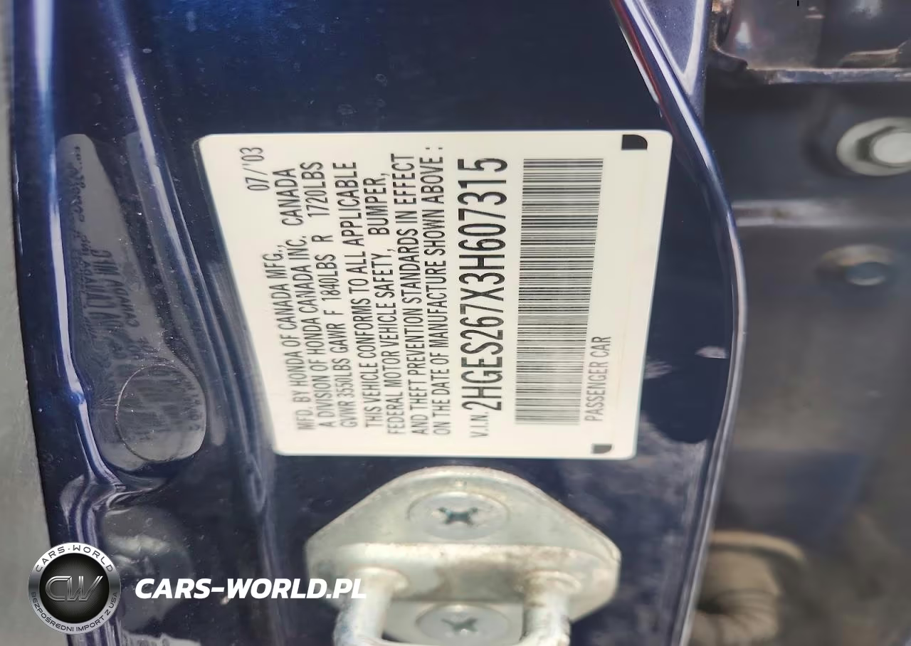 2003 Honda Civic Ex VIN:2HGES267X3H607315 - 12