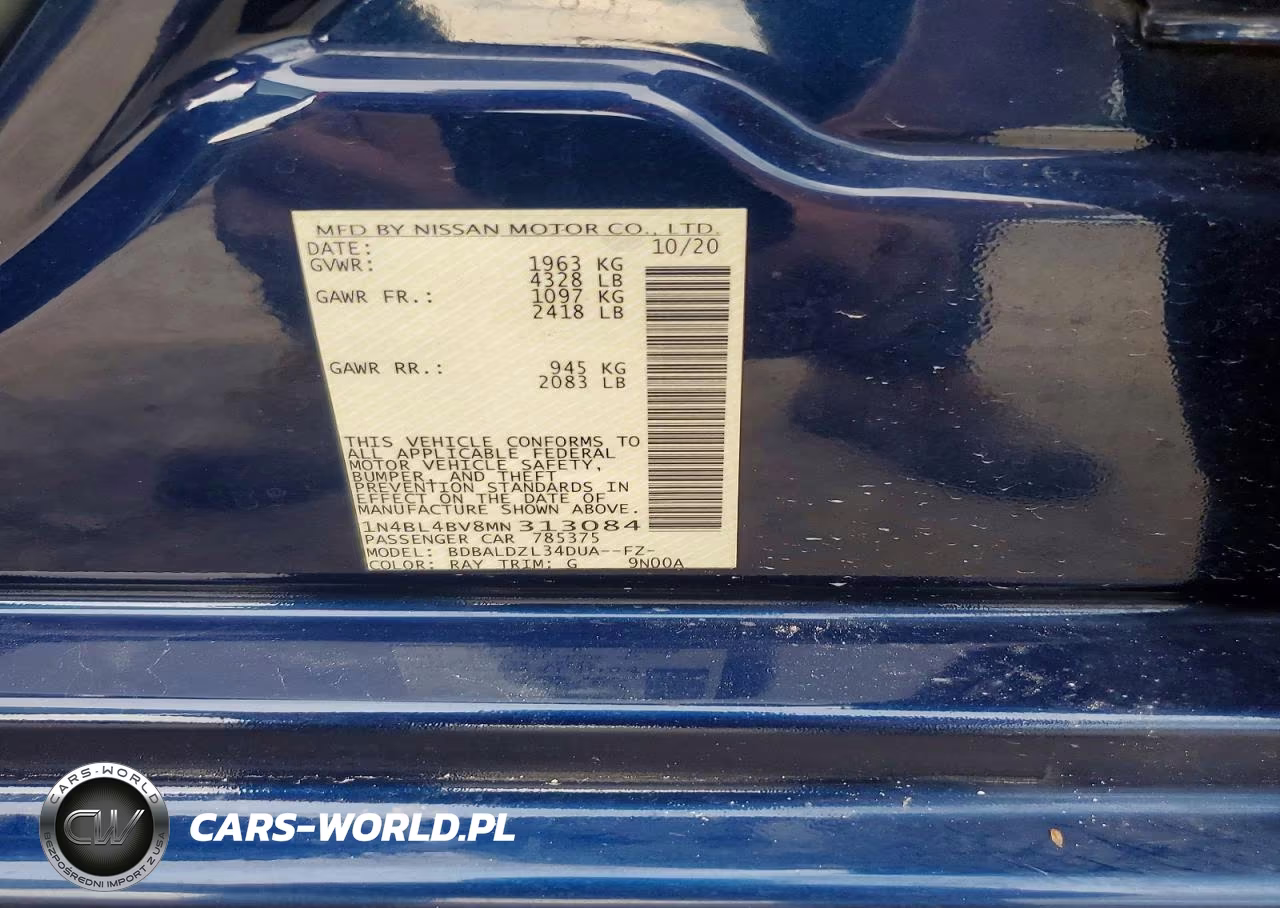 2021 Nissan Altima S VIN:1N4BL4BV8MN313084 - 12