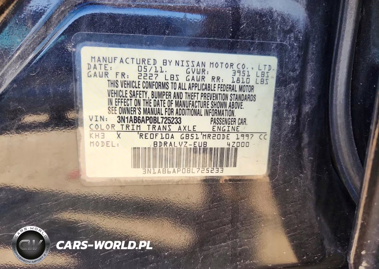 2011 Nissan Sentra 2.0 VIN:3N1AB6AP0BL725233 - 12