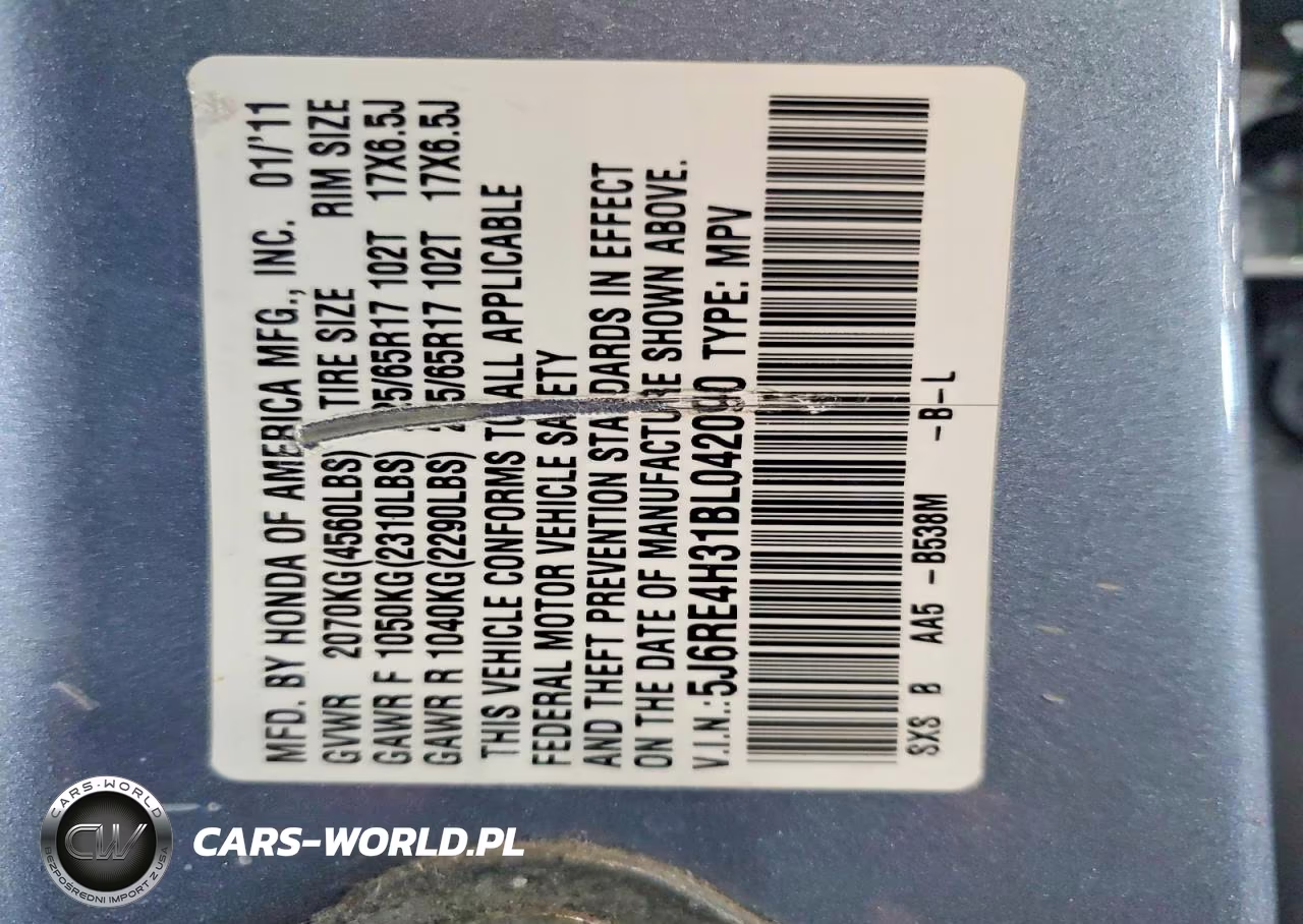 2011 Honda Cr-V Lx VIN:5J6RE4H31BL042090 - 13