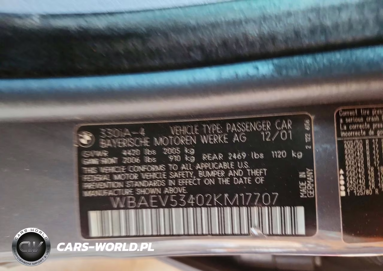 2002 BMW 330 I VIN:WBAEV53402KM17707 - 12