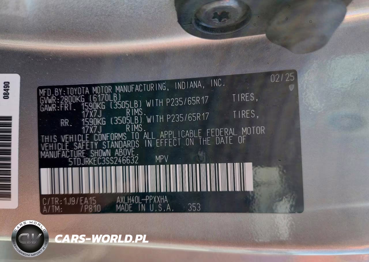 2025 Toyota Sienna Xle VIN:5TDJRKEC3SS246632 - 13