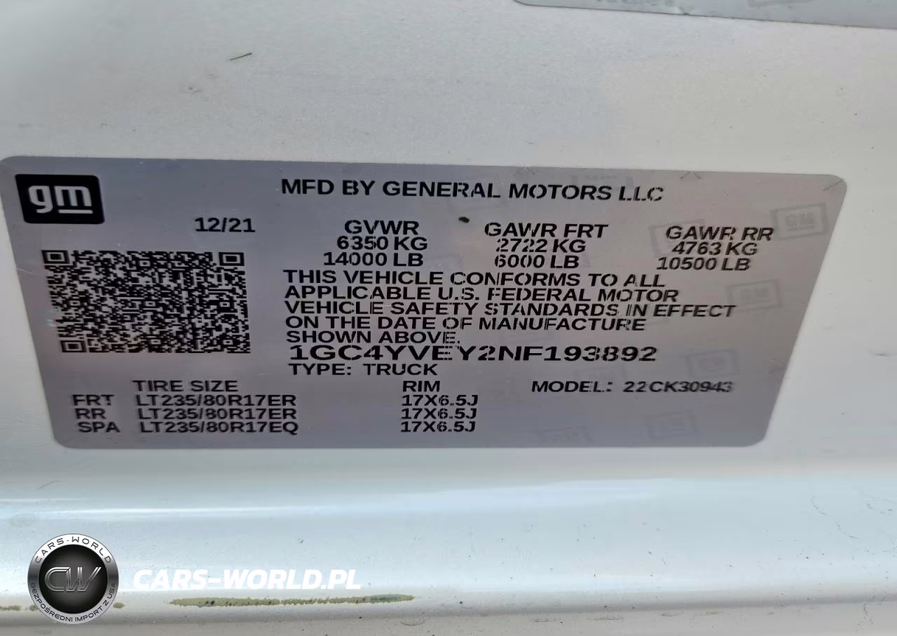 2022 Chevrolet Silverado K3500 High Country VIN:1GC4YVEY2NF193892 - 12