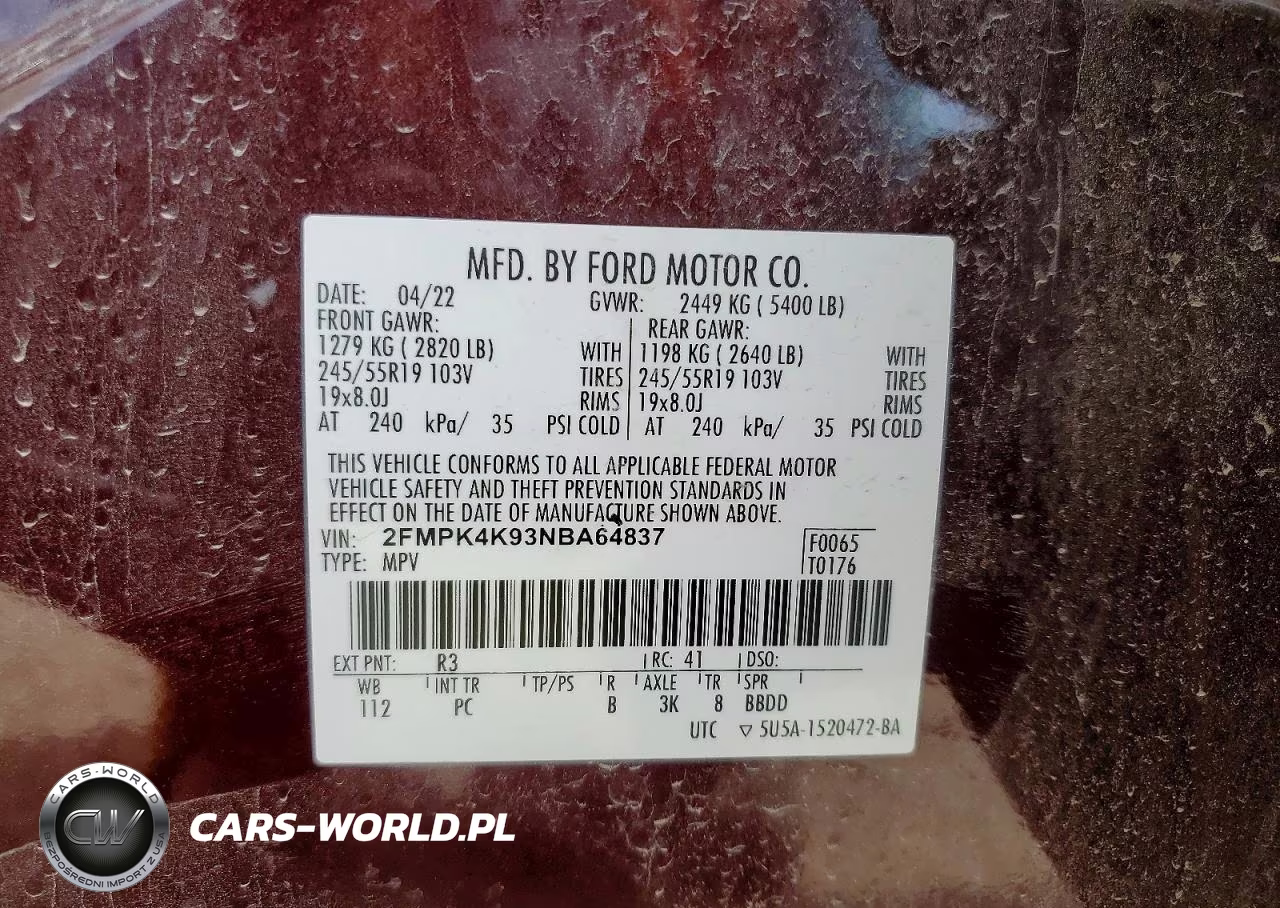 2022 Ford Edge Titanium VIN:2FMPK4K93NBA64837 - 13