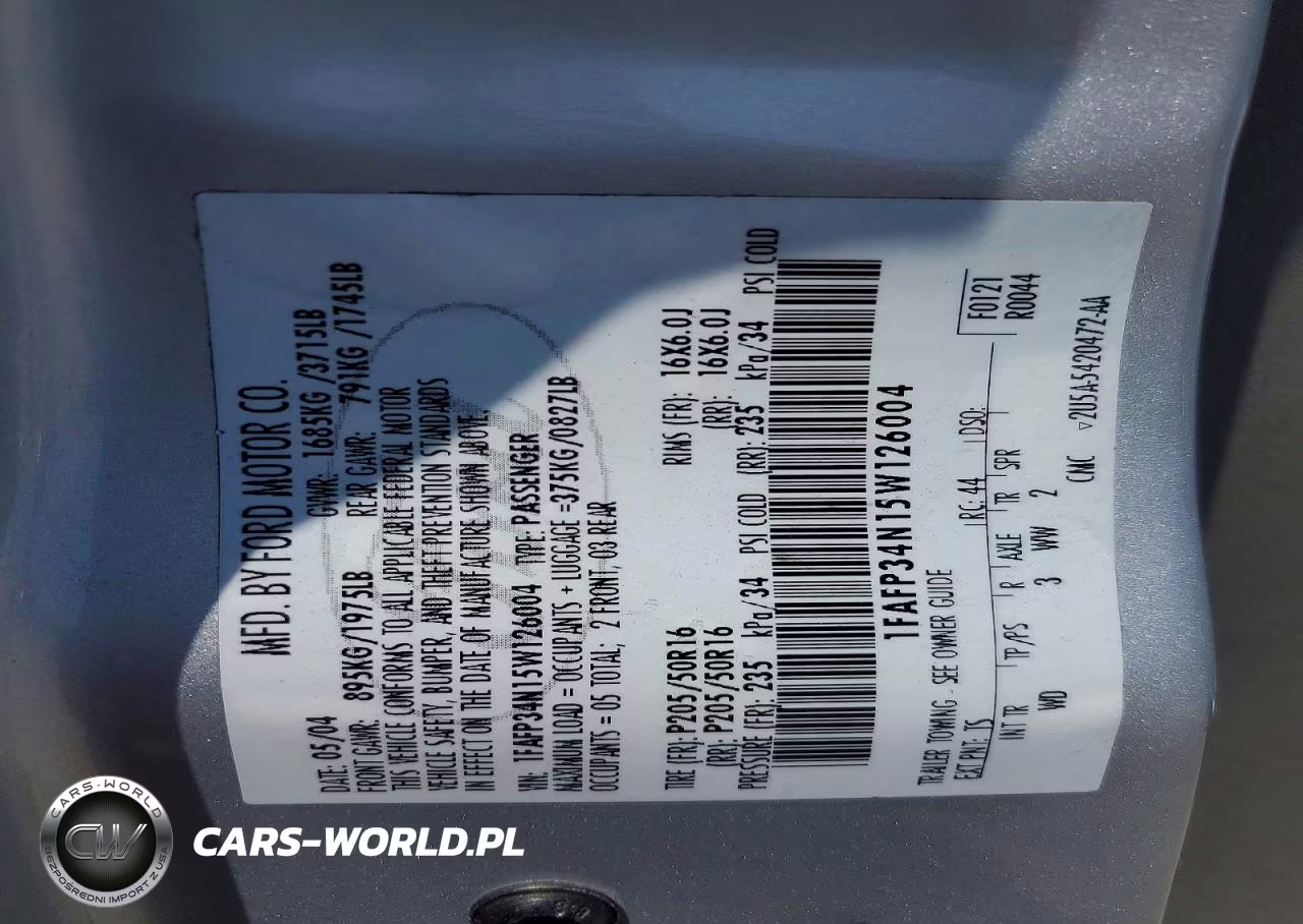 2005 Ford Focus Zx4 VIN:1FAFP34N15W126004 - 12