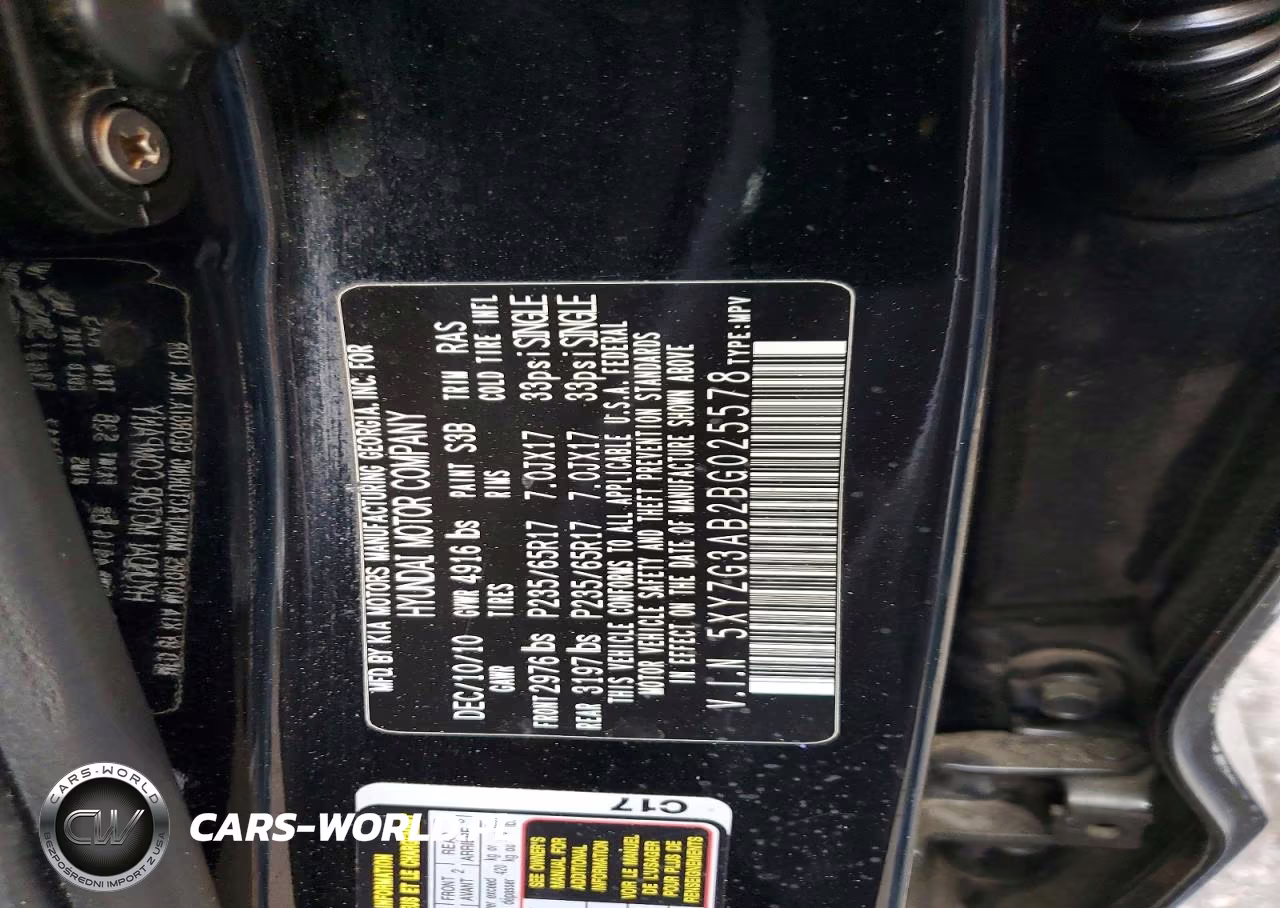 2011 Hyundai Santa Fe Gls VIN:5XYZG3AB2BG025578 - 12
