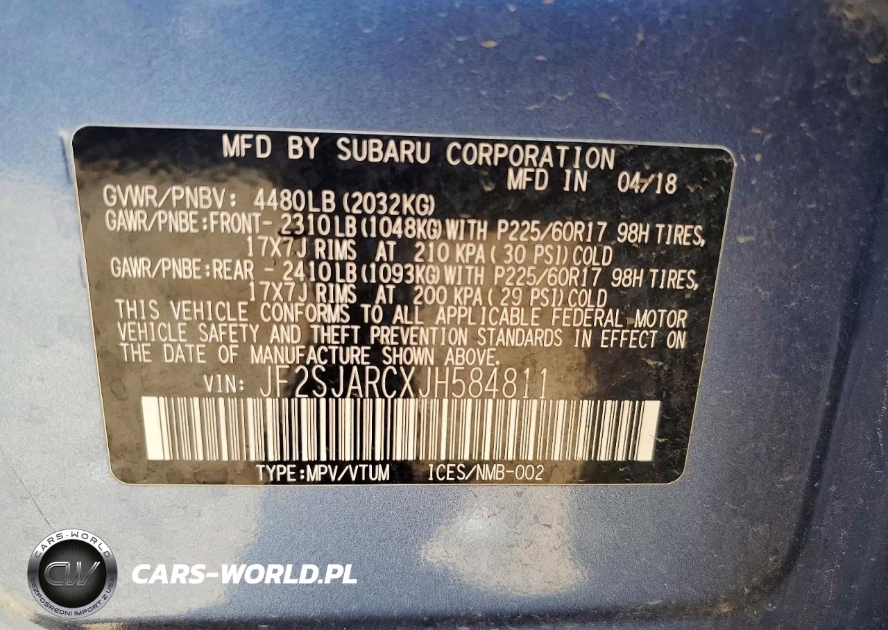 2018 Subaru Forester 2.5I Limited VIN:JF2SJARCXJH584811 - 12