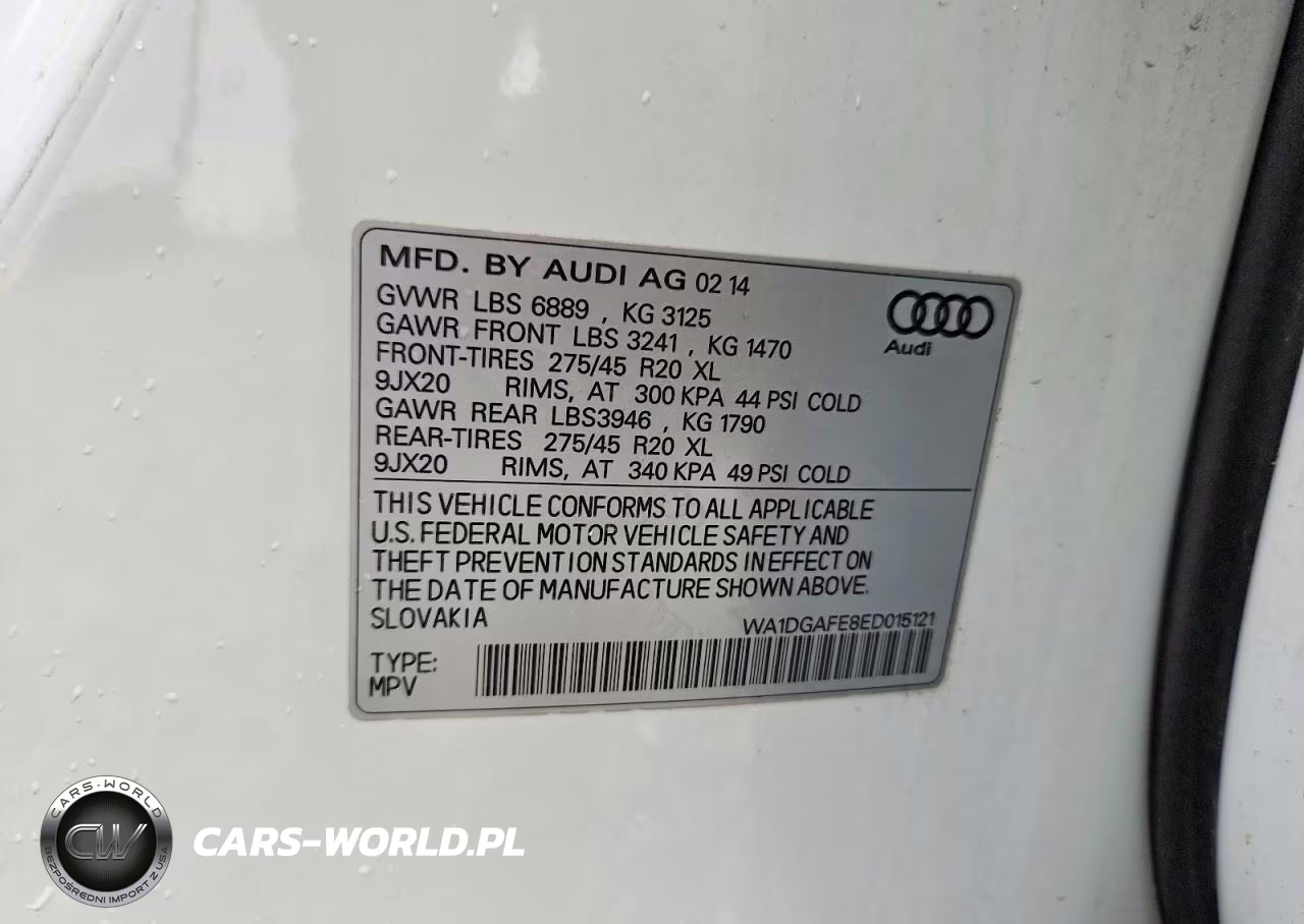 2014 Audi Q7 Prestige VIN:WA1DGAFE8ED015121 - 14