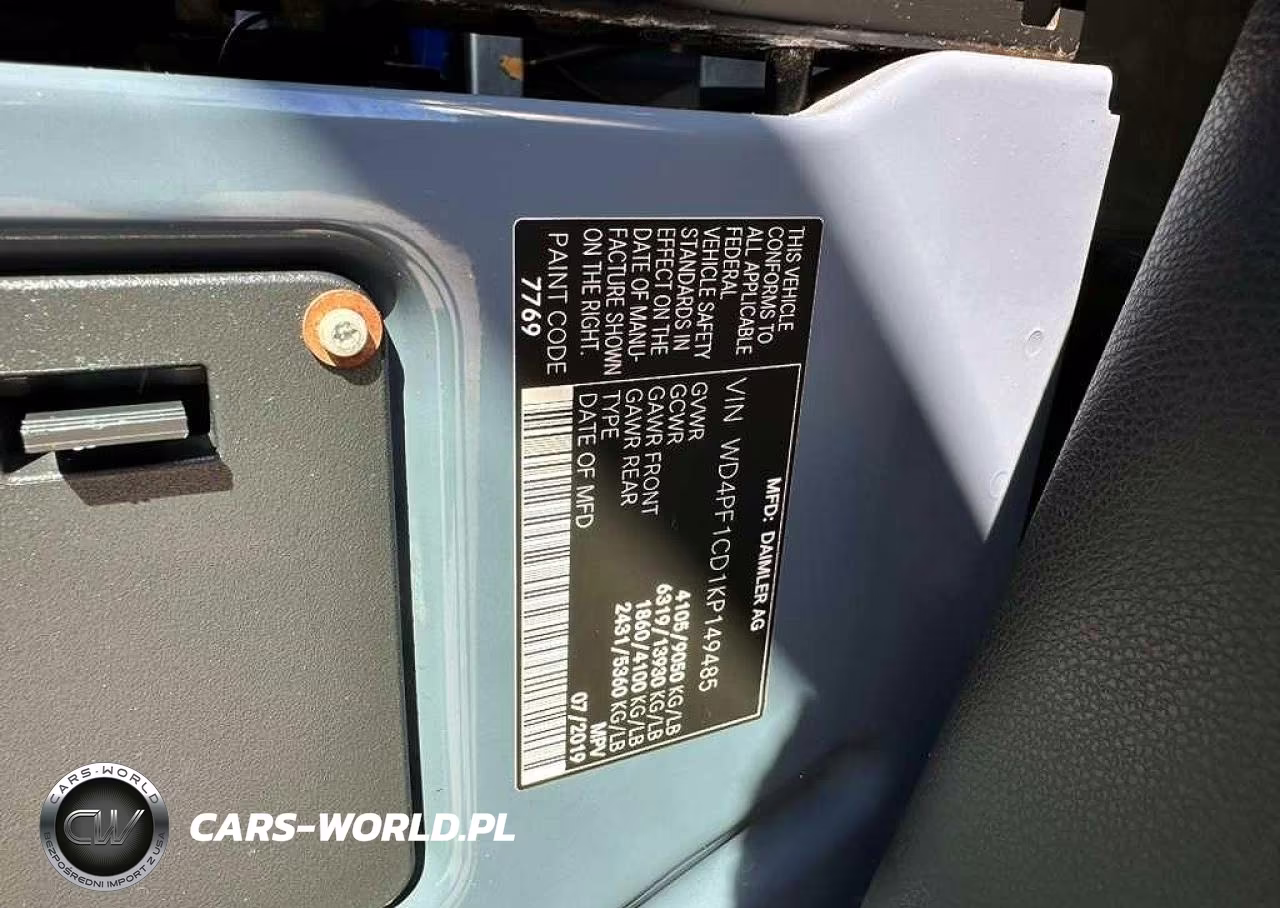 2019 Mercedes-Benz Sprinter 2500 VIN:WD4PF1CD1KP149485 - 10