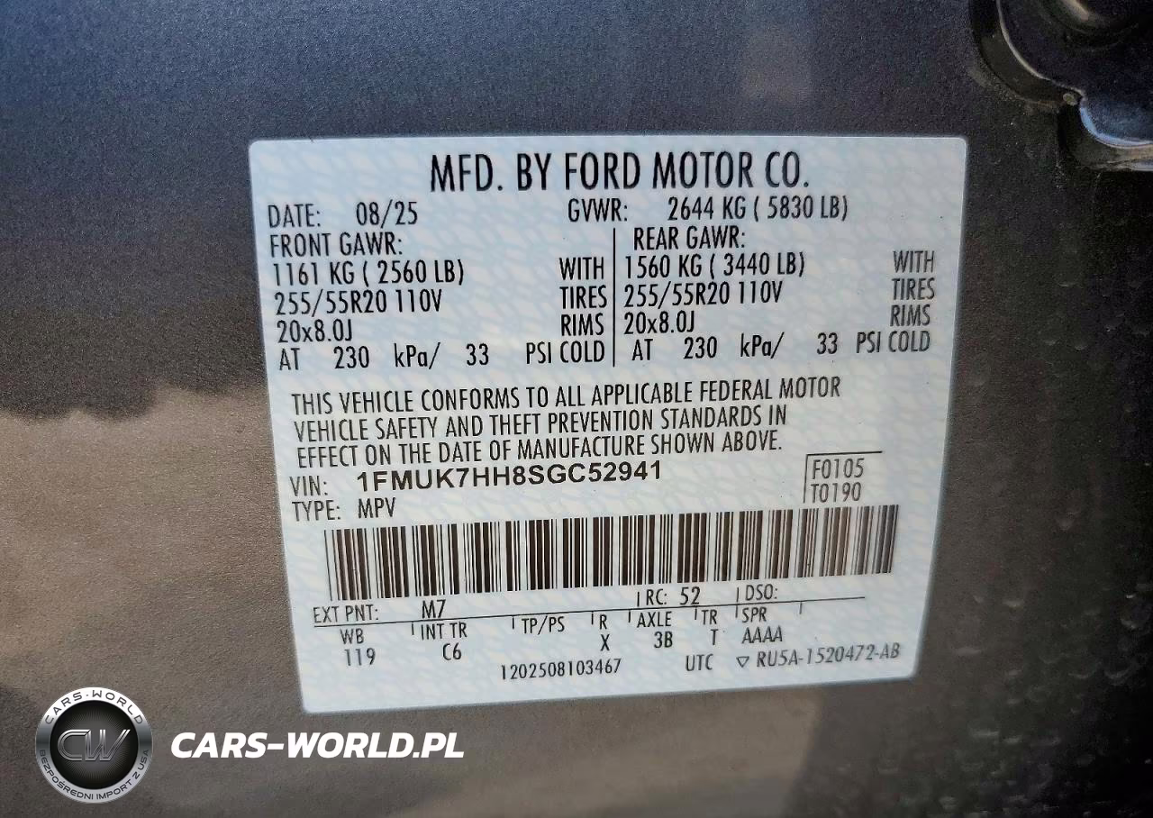 2025 Ford Explorer Platinum VIN:1FMUK7HH8SGC52941 - 13