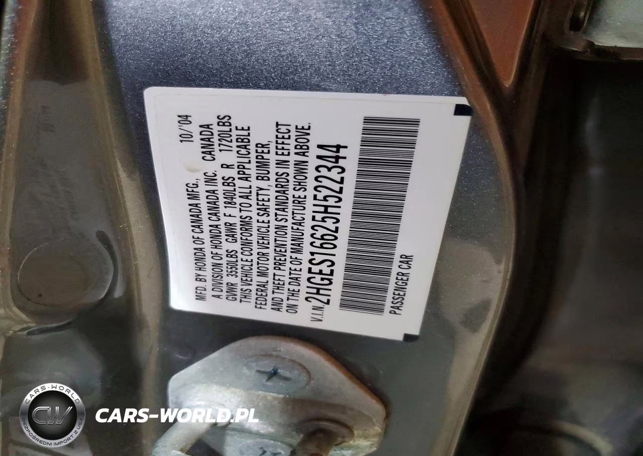 2005 Honda Civic Lx VIN:2HGES16625H522344 - 12