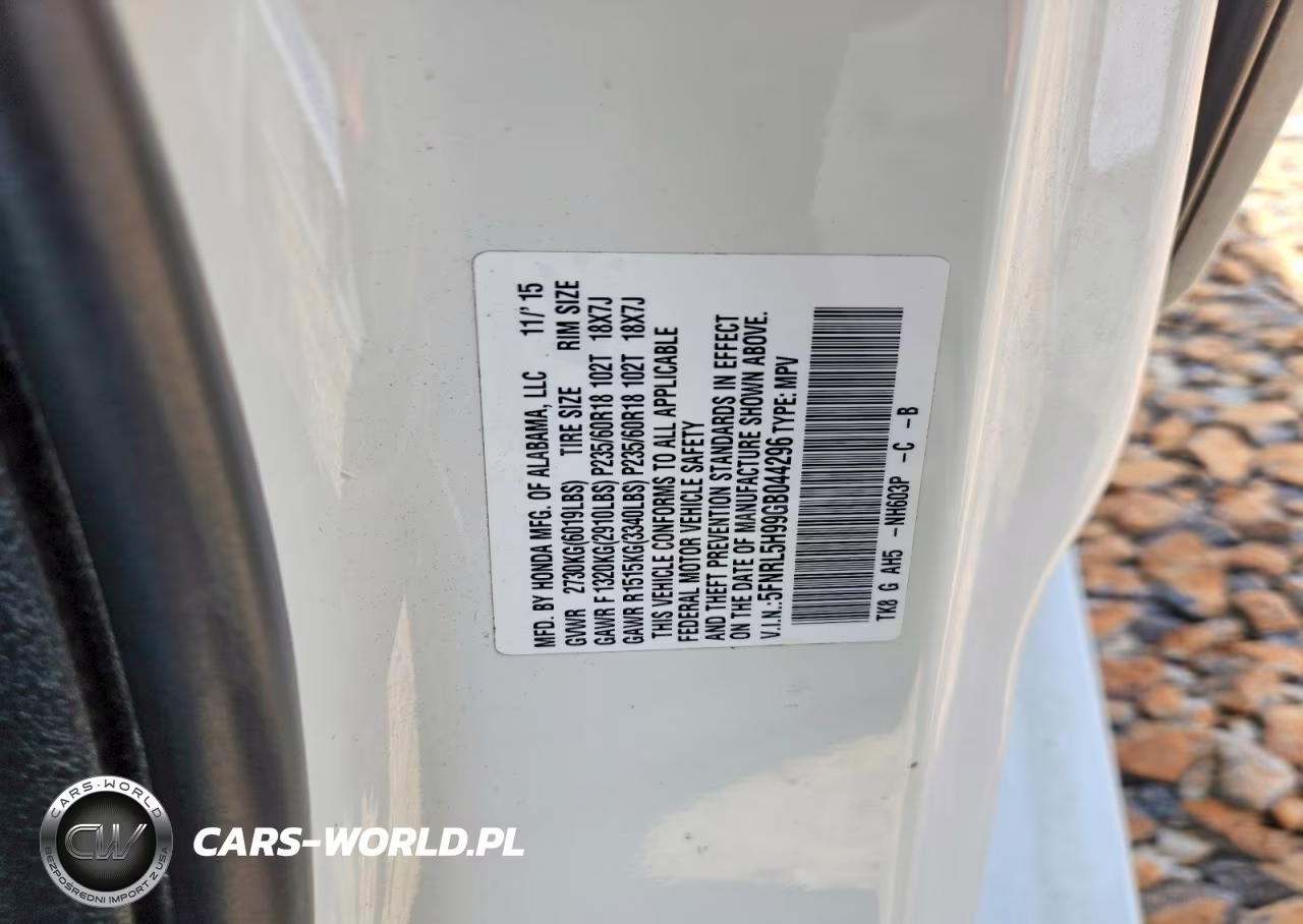 2016 Honda Odyssey Touring VIN:5FNRL5H99GB044296 - 13