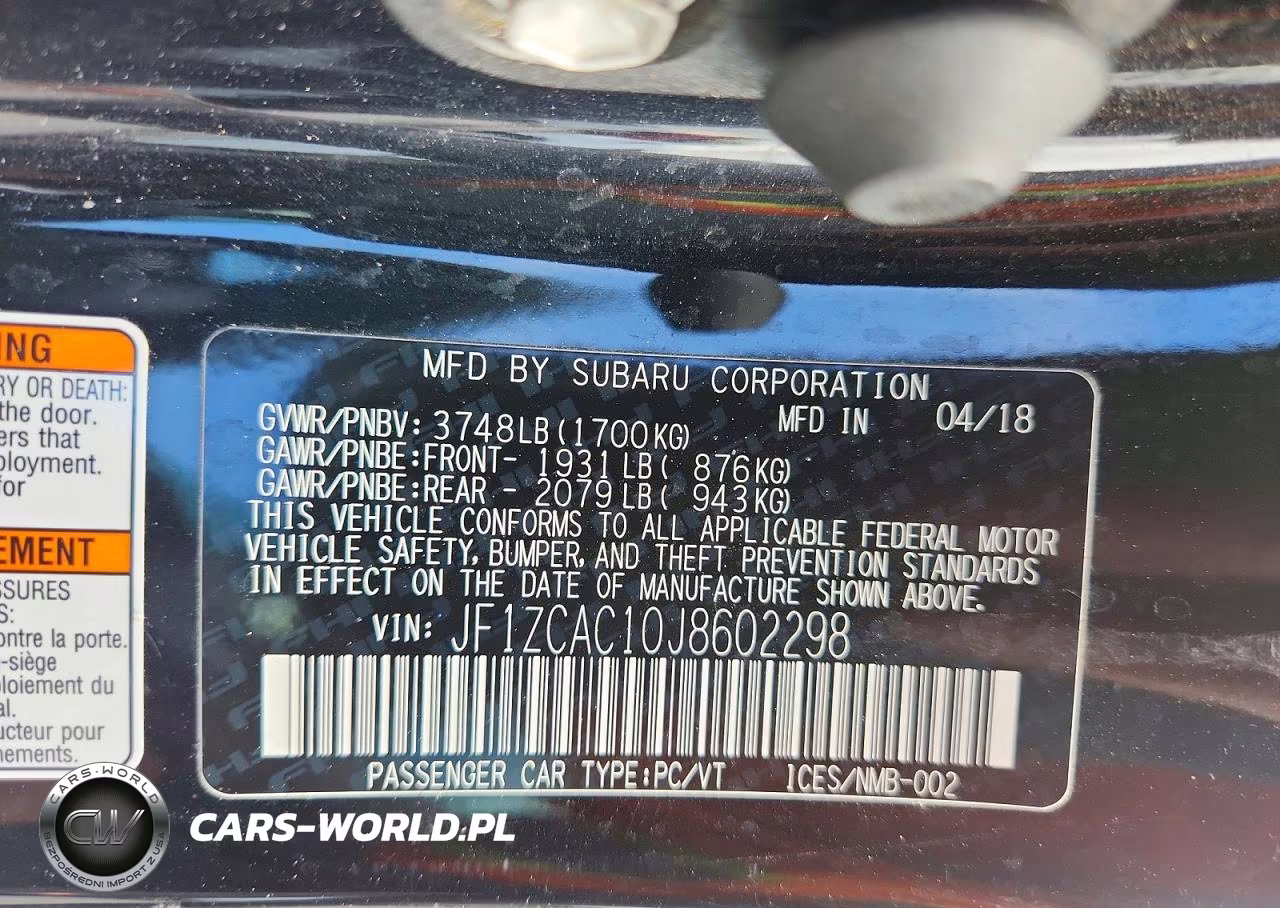 2018 Subaru Brz 2.0 Limited VIN:JF1ZCAC10J8602298 - 12