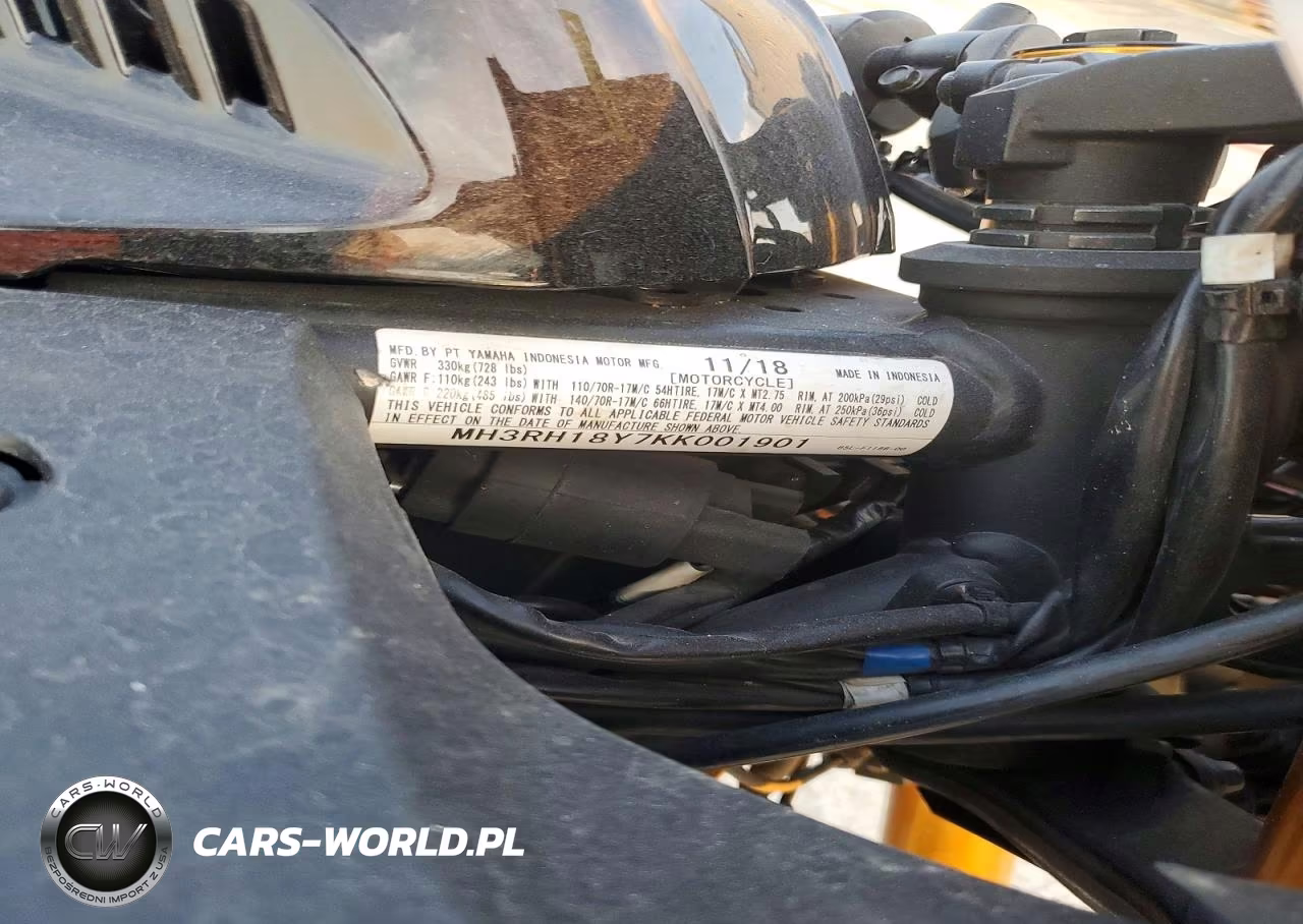 2019 Yama Yzf-R3 VIN:MH3RH18Y7KK001901 - 9
