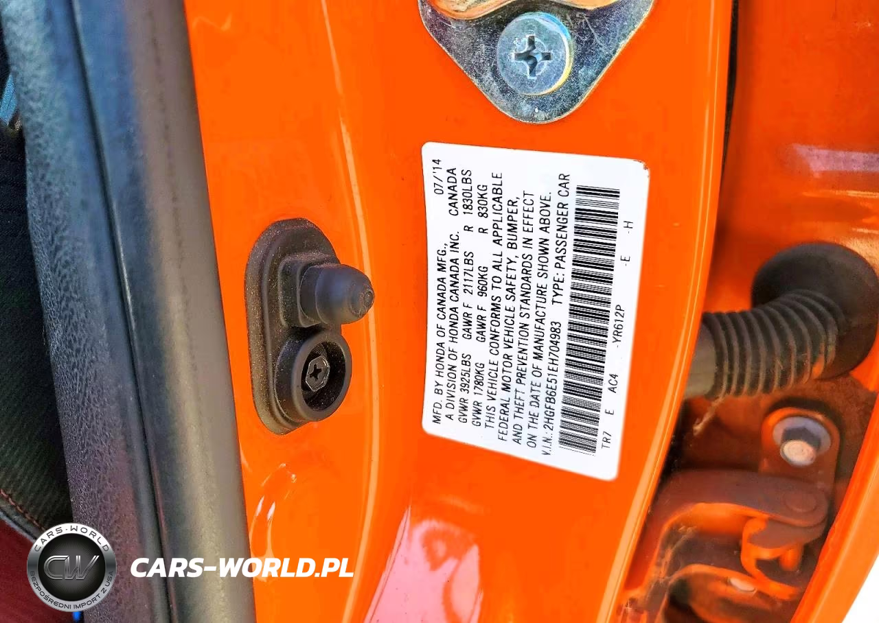 2014 Honda Civic Si VIN:2HGFB6E51EH704983 - 12