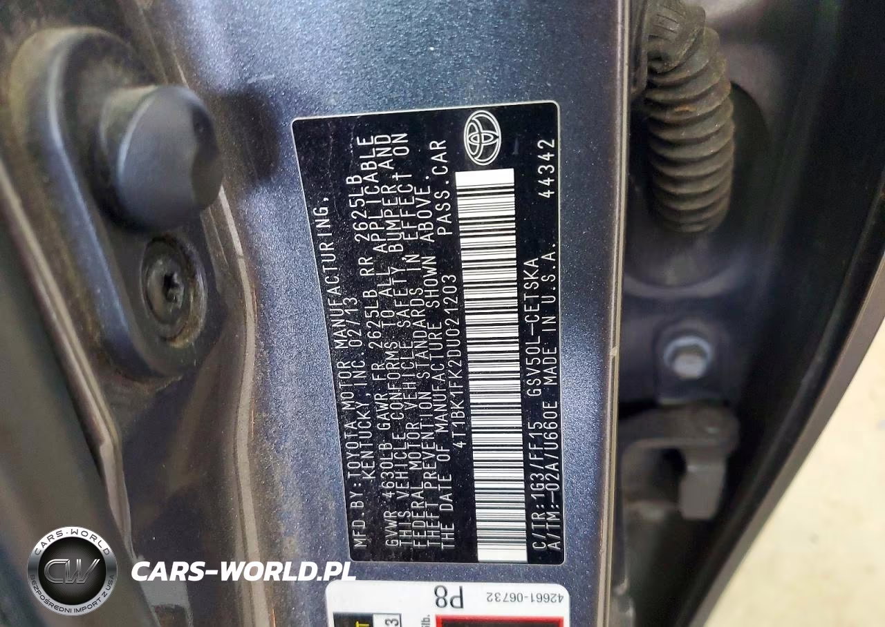 2013 Toyota Camry Se V6 VIN:4T1BK1FK2DU021203 - 12