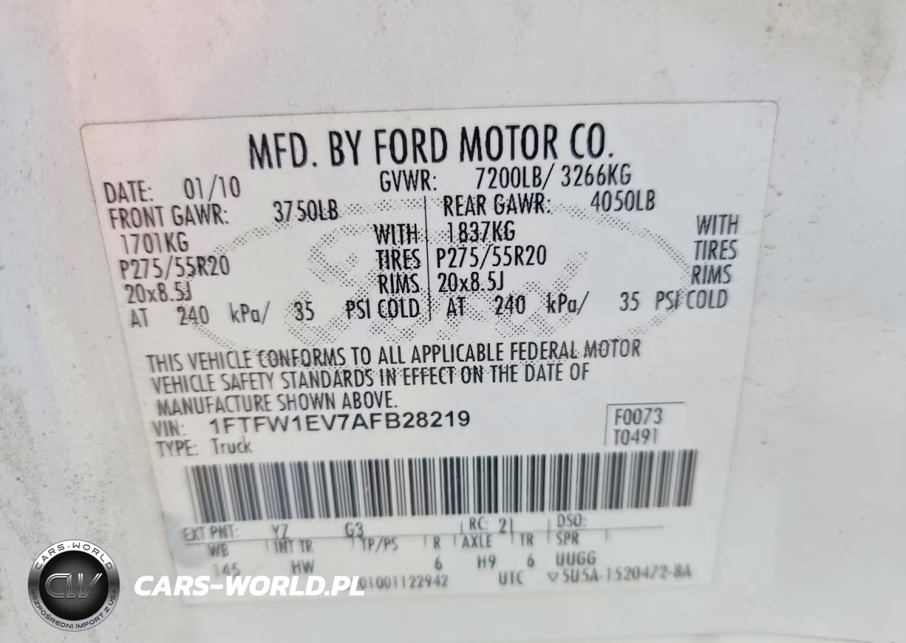 2010 Ford F150 Supercrew VIN:1FTFW1EV7AFB28219 - 12