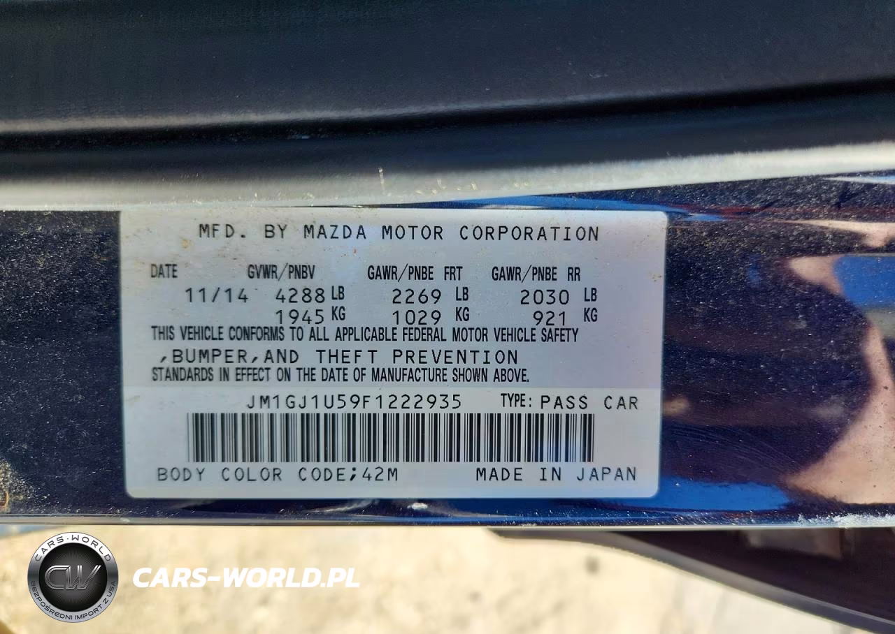 2015 Mazda 6 Sport VIN:JM1GJ1U59F1222935 - 12