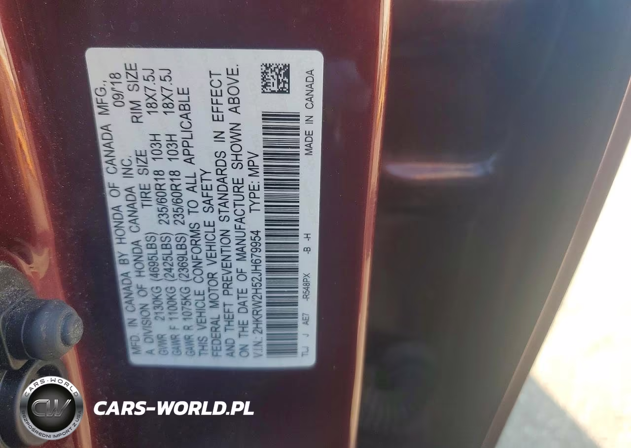 2018 Honda Cr-V Ex VIN:2HKRW2H52JH679954 - 13