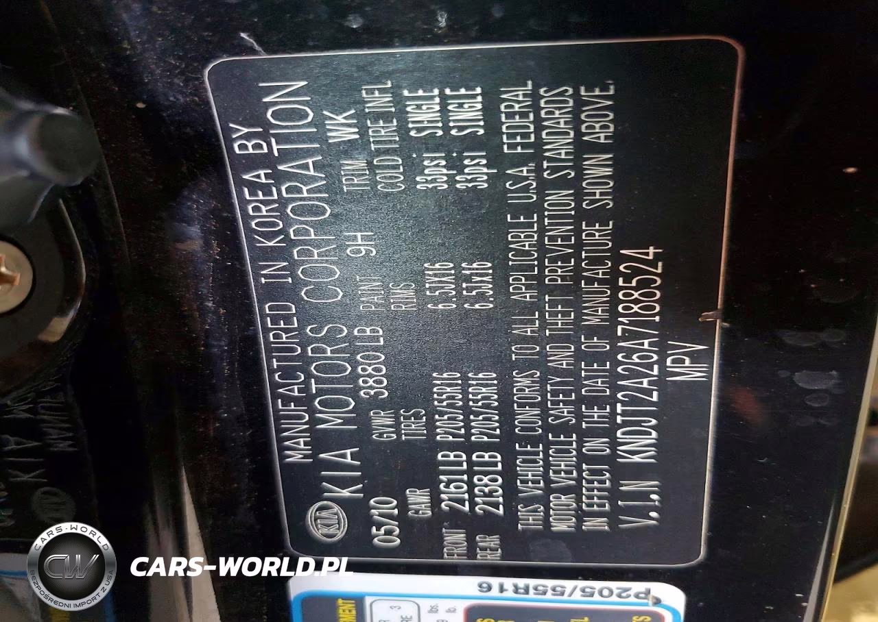2010 Kia Soul + VIN:KNDJT2A26A7188524 - 12