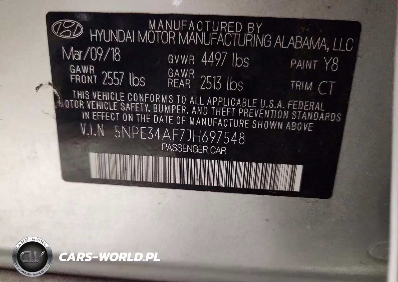 2018 Hyundai Sonata Sport VIN:5NPE34AF7JH697548 - 12