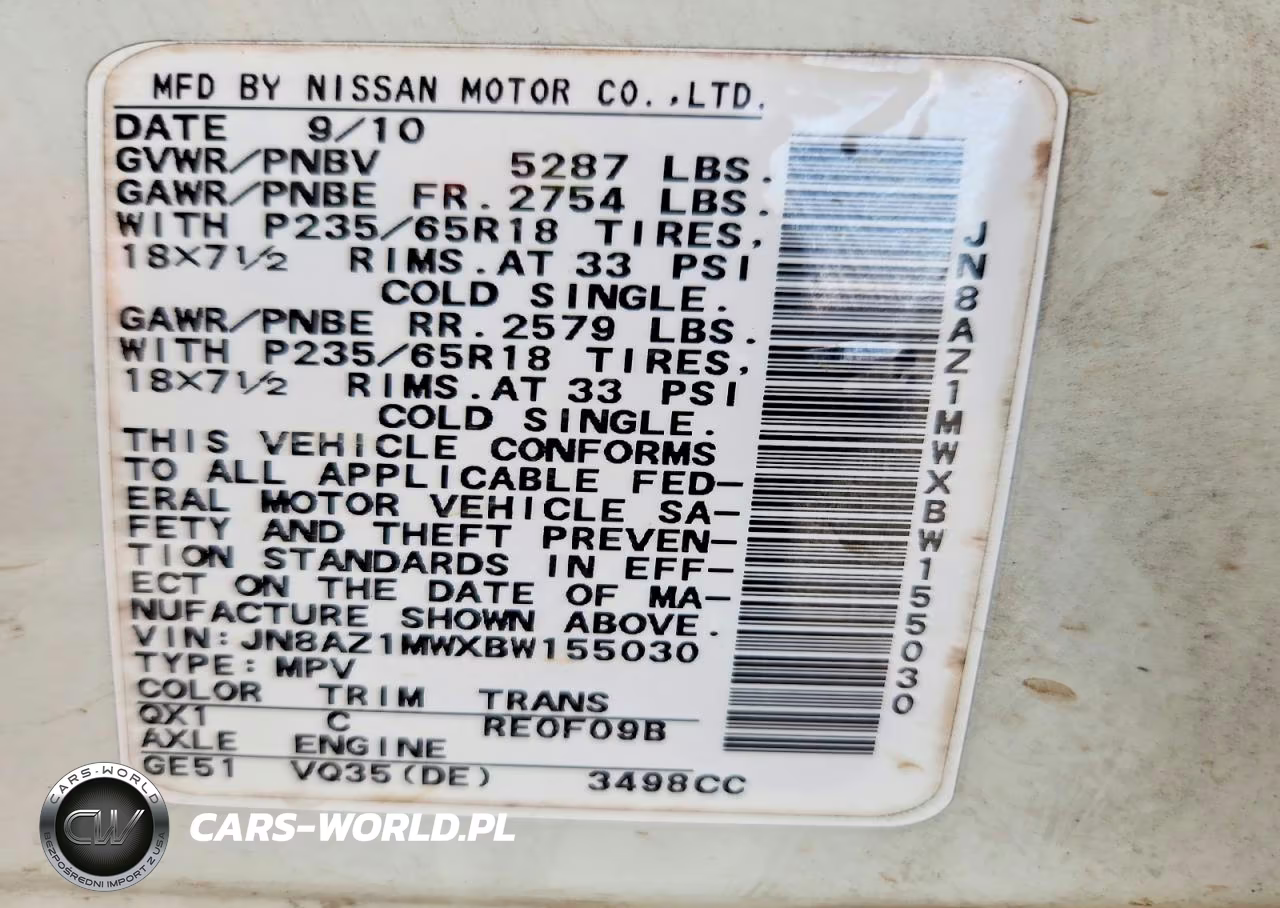 2011 Nissan Murano S VIN:JN8AZ1MWXBW155030 - 13
