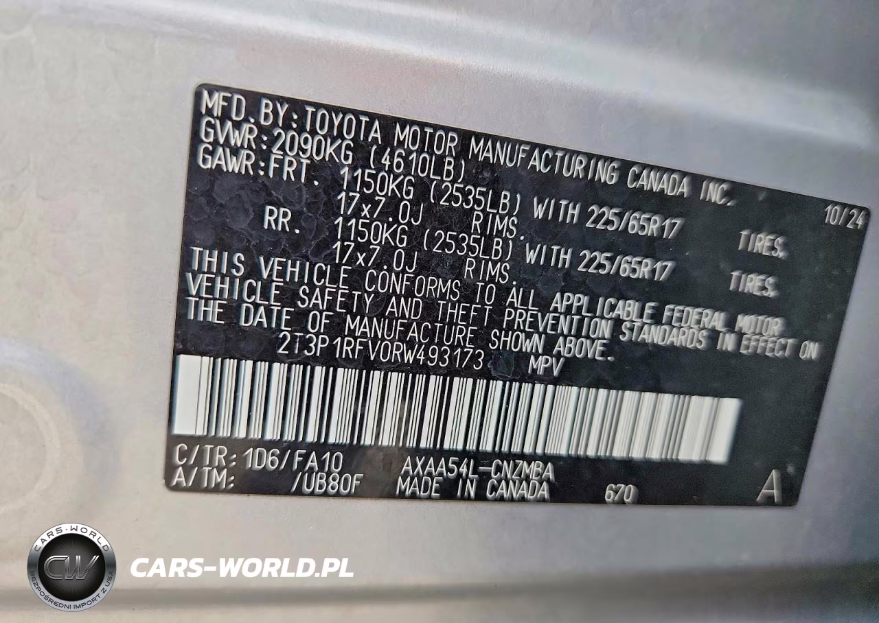 2024 Toyota Rav4 Xle VIN:2T3P1RFV0RW493173 - 13