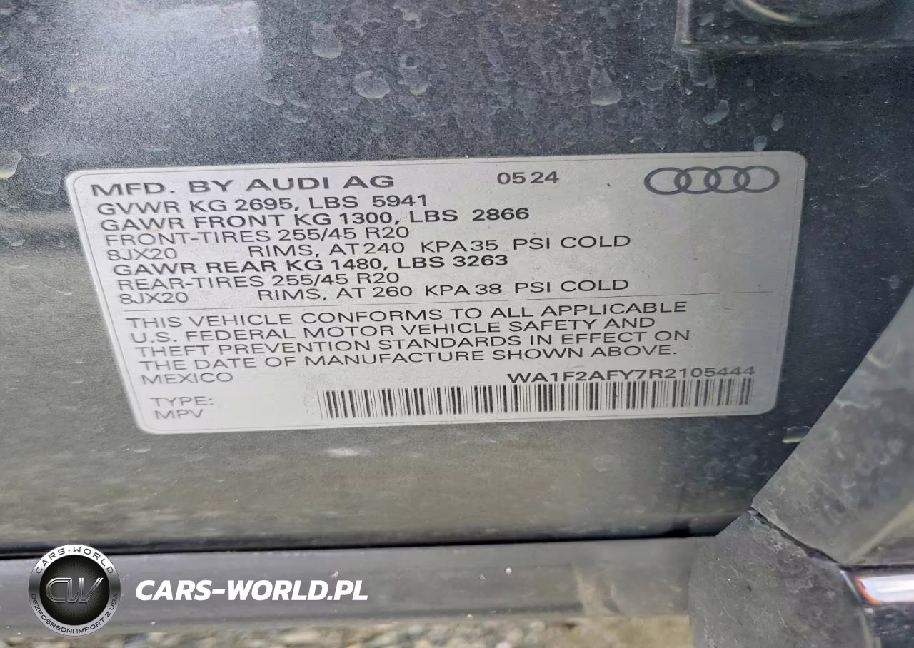 2024 Audi Q5 E Prestige 55 VIN:WA1F2AFY7R2105444 - 12