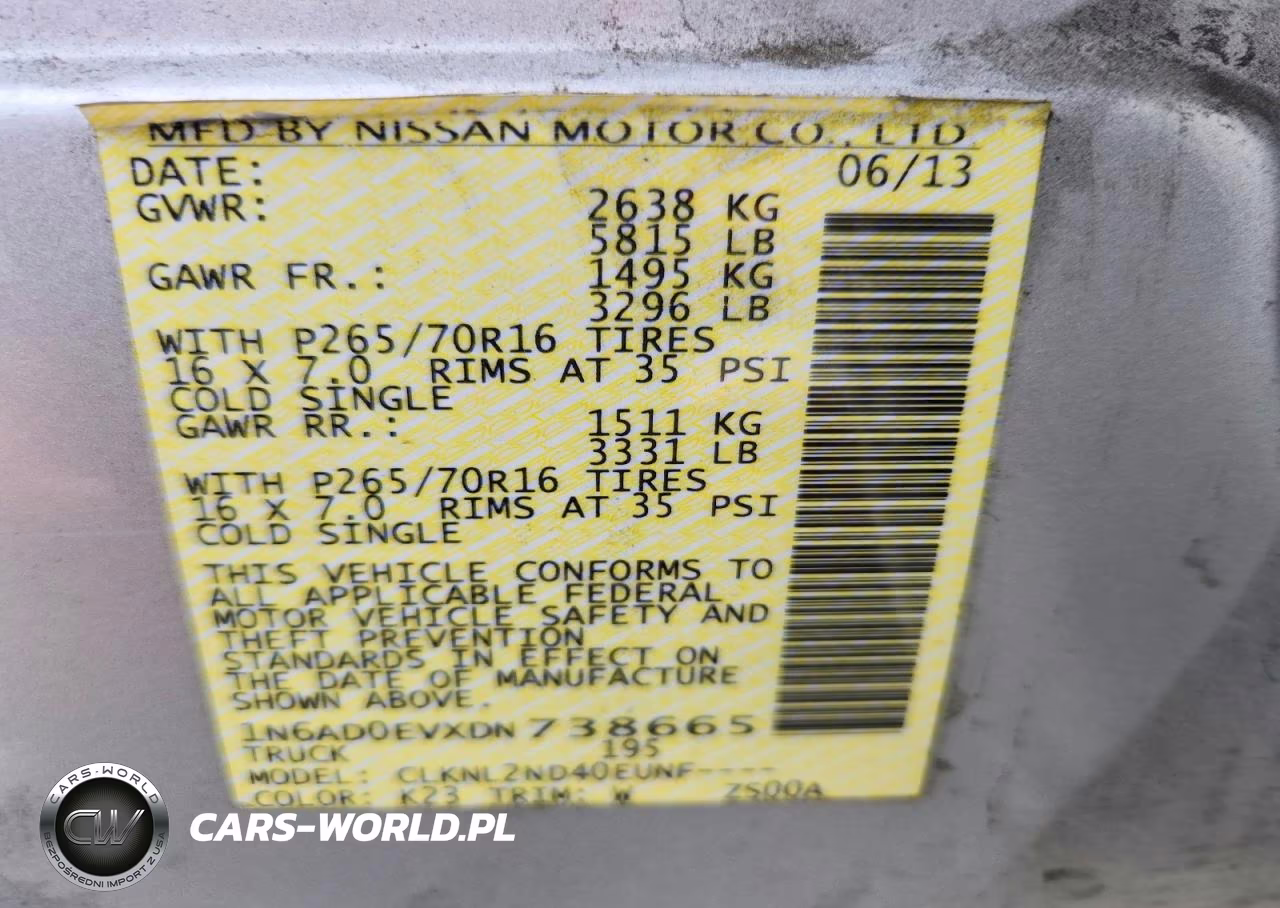 2013 Nissan Frontier S VIN:1N6AD0EVXDN738665 - 13