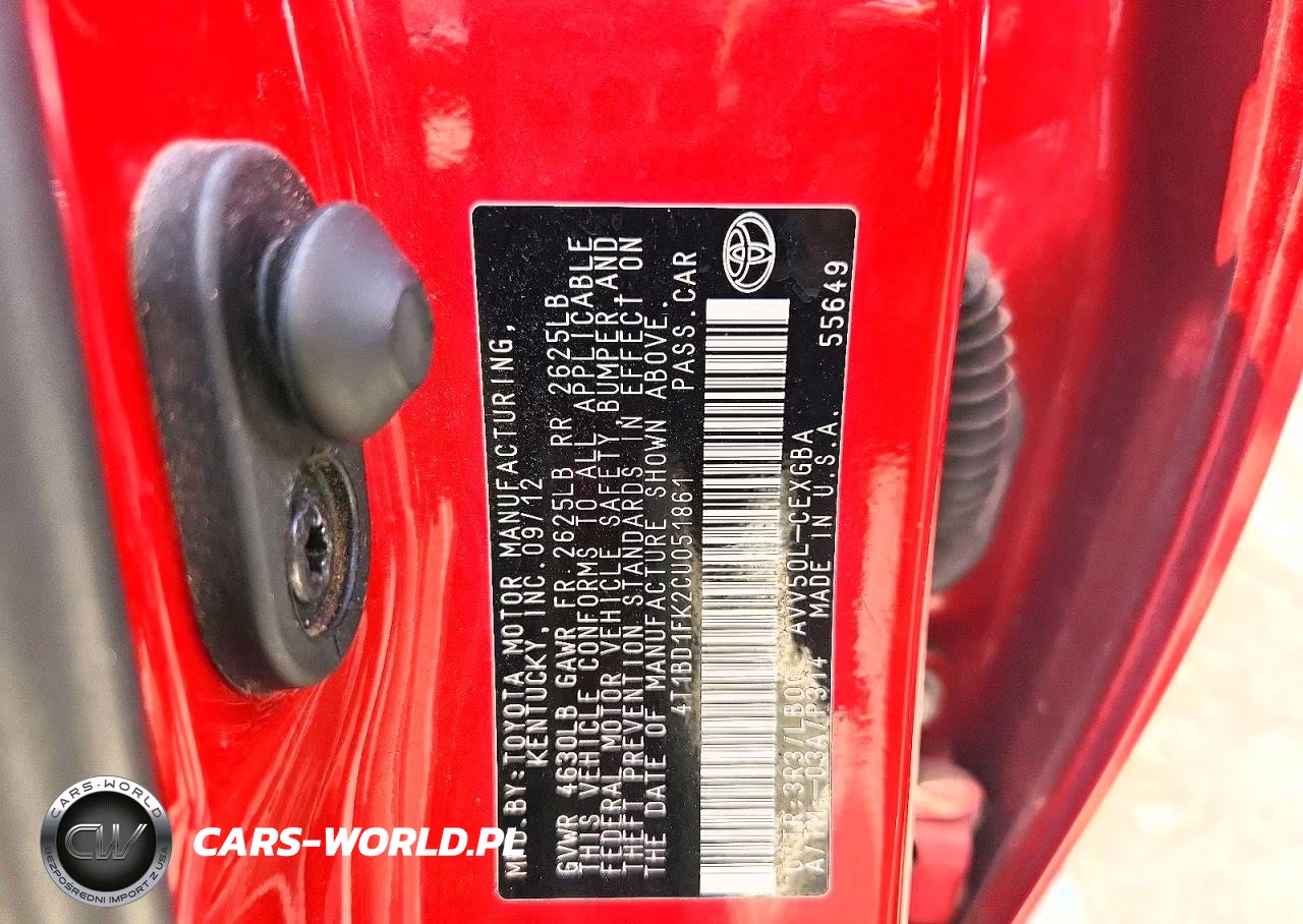 2012 Toyota Camry Hybrid Xle VIN:4T1BD1FK2CU051861 - 13