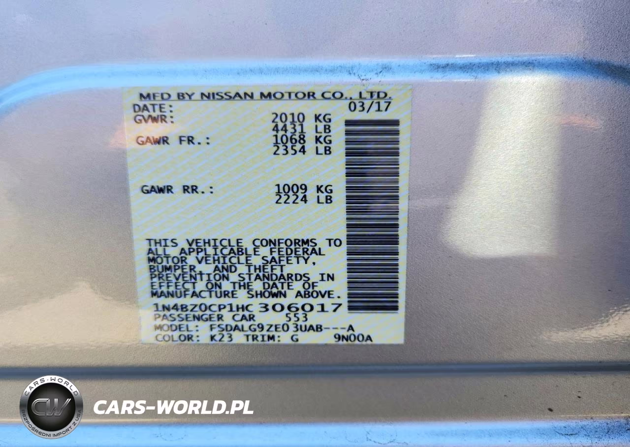 2017 Nissan Leaf Sl VIN:1N4BZ0CP1HC306017 - 12