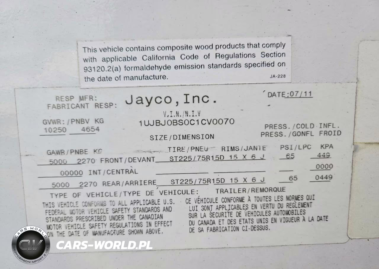 2012 Jayco Eagle Trailers VIN:1UJBJ0BS0C1CV0070 - 10