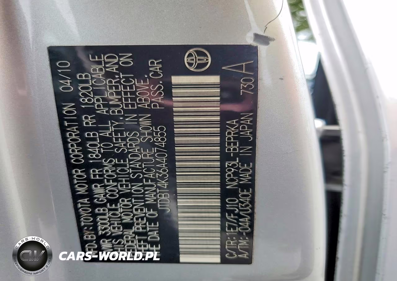 2010 Toyota Yaris Base VIN:JTDBT4K36A4074855 - 12