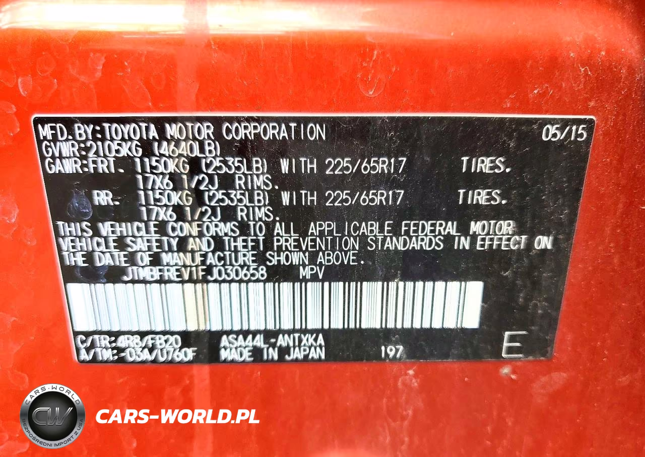 2015 Toyota Rav4 Le VIN:JTMBFREV1FJ030658 - 13