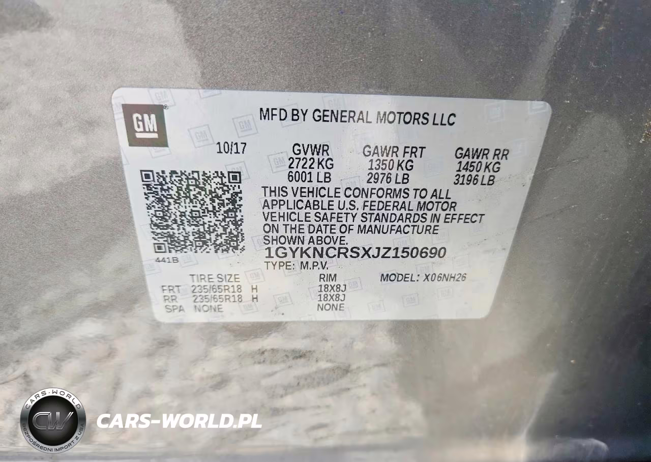 2018 Cadillac Xt5 Luxury VIN:1GYKNCRSXJZ150690 - 13