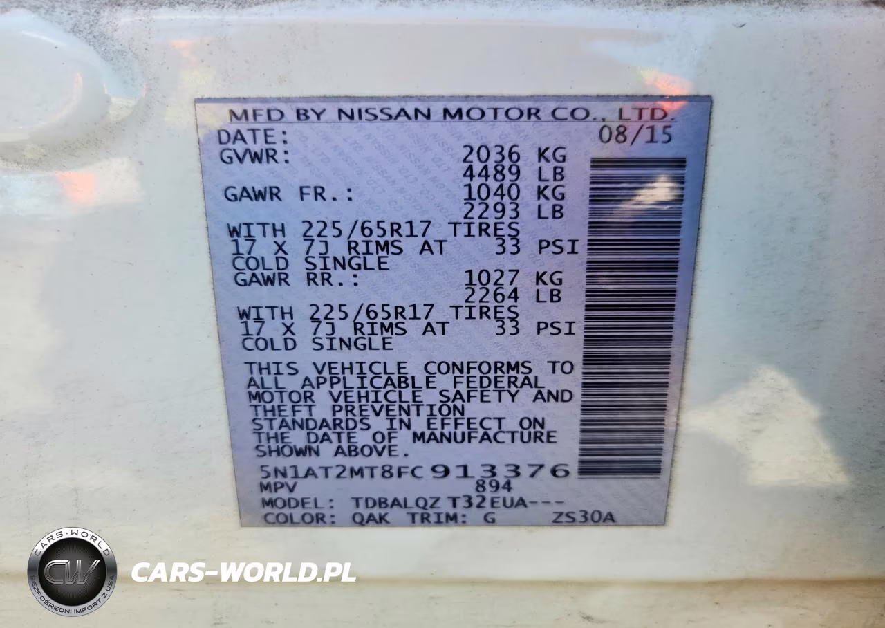 2015 Nissan Rogue Sv VIN:5N1AT2MT8FC913376 - 13